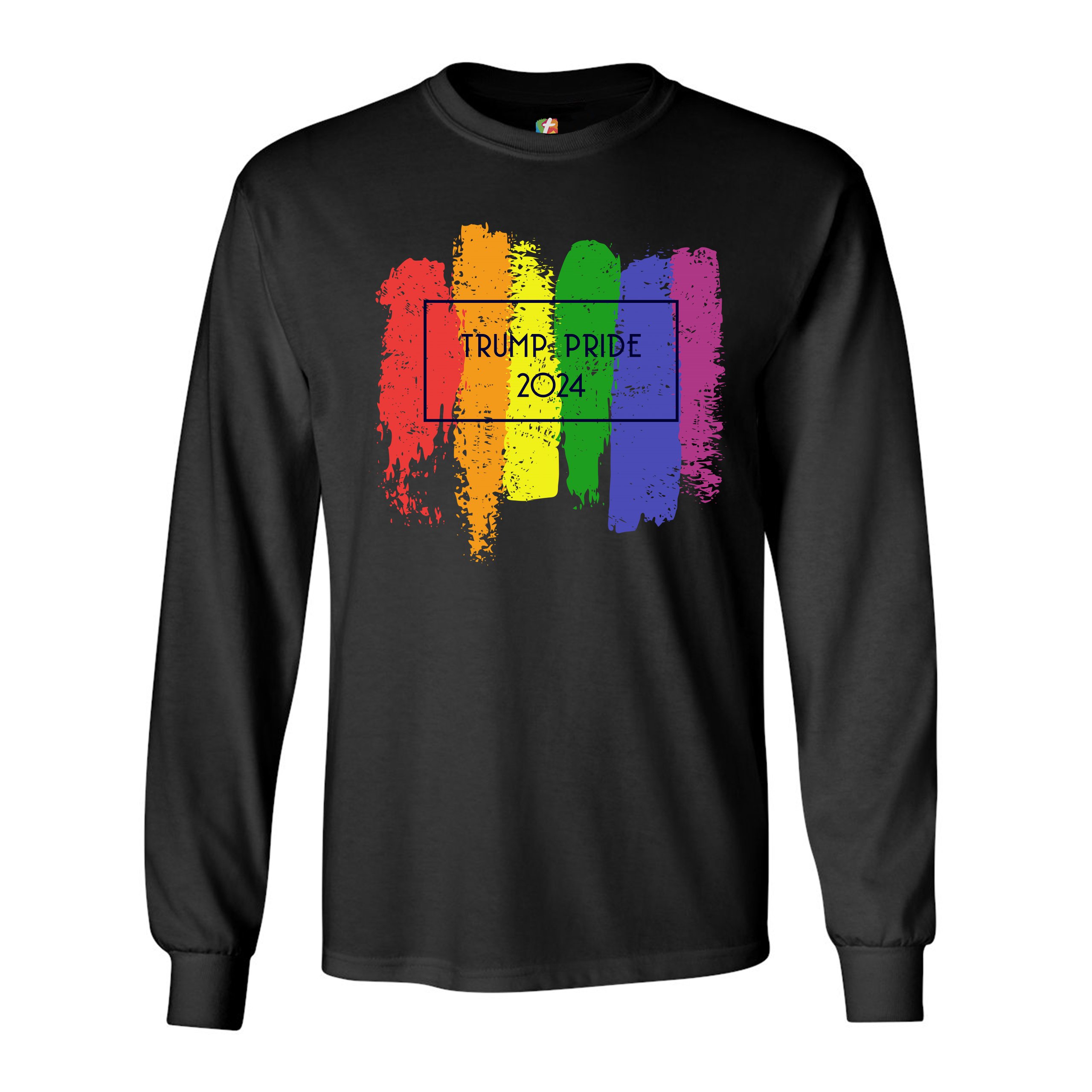 Trump Pride 2024 Long Sleeve T-shirt Gay Rainbow Flag Keep America ...