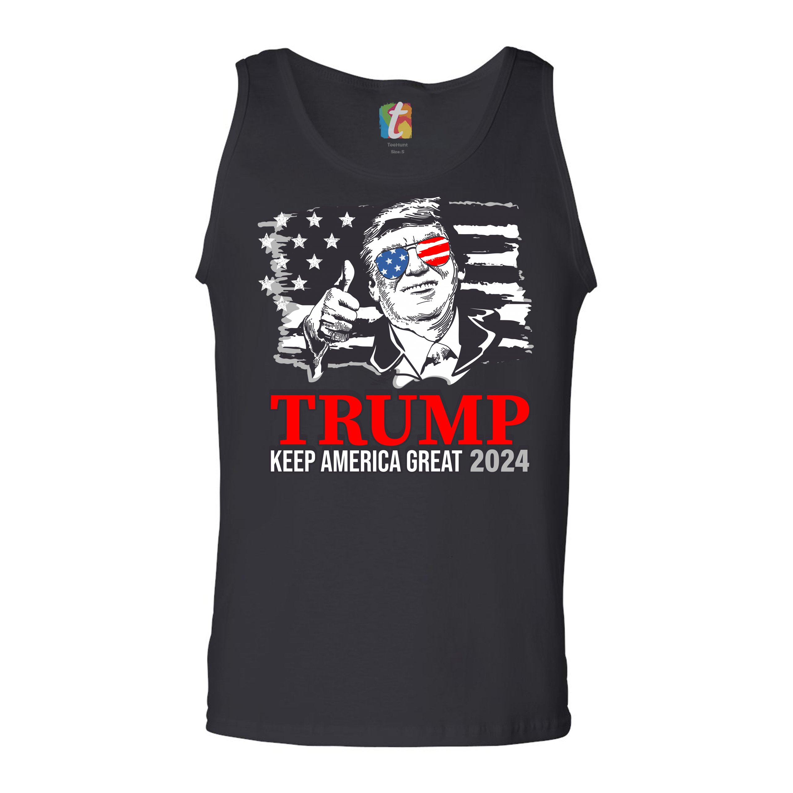 Donald Trump Keep America Great 2024 Tank Top MAGA American Flag Men's ...