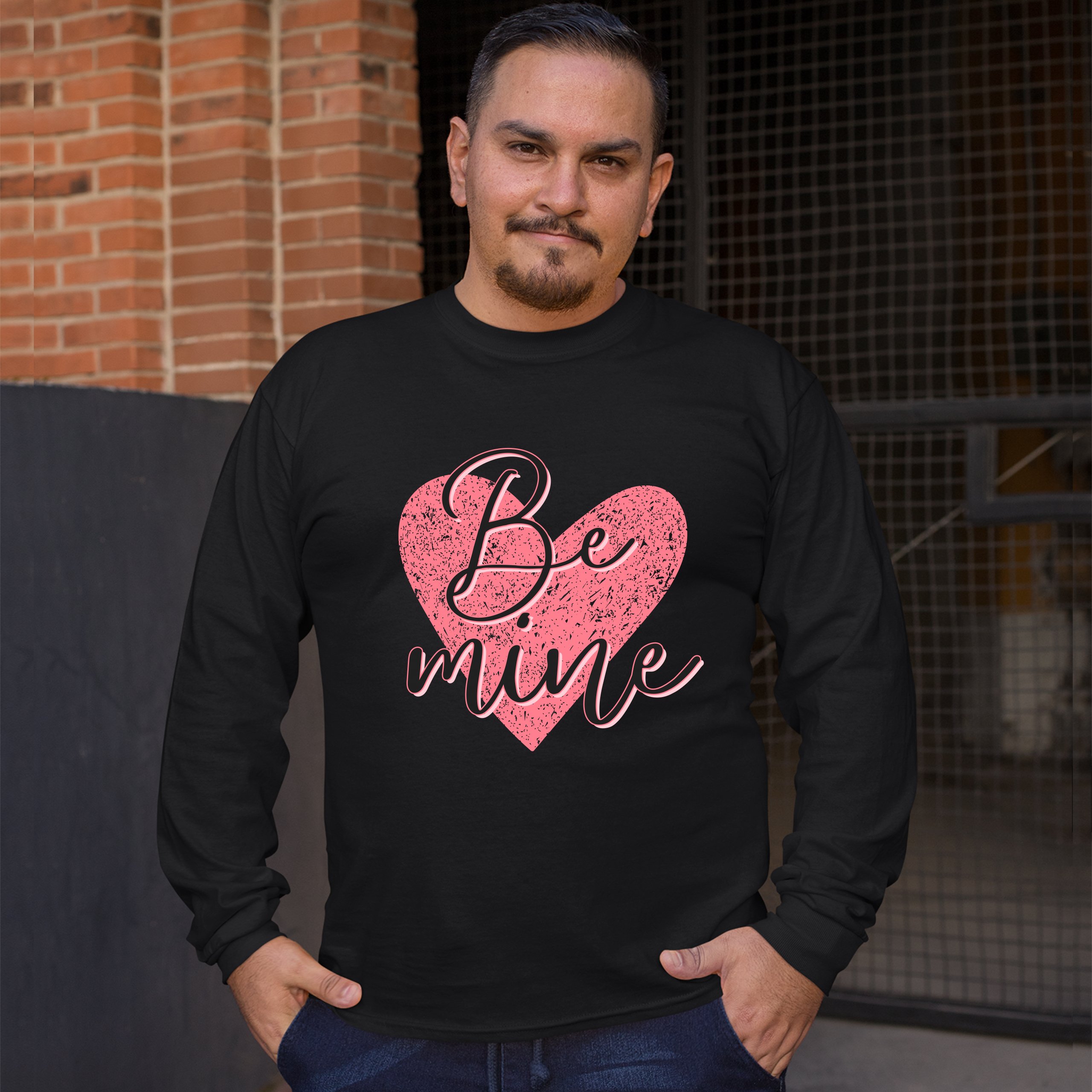 Be Mine Long Sleeve T-shirt Passion Valentine's Day Heart I Love You - Picture 9 of 45