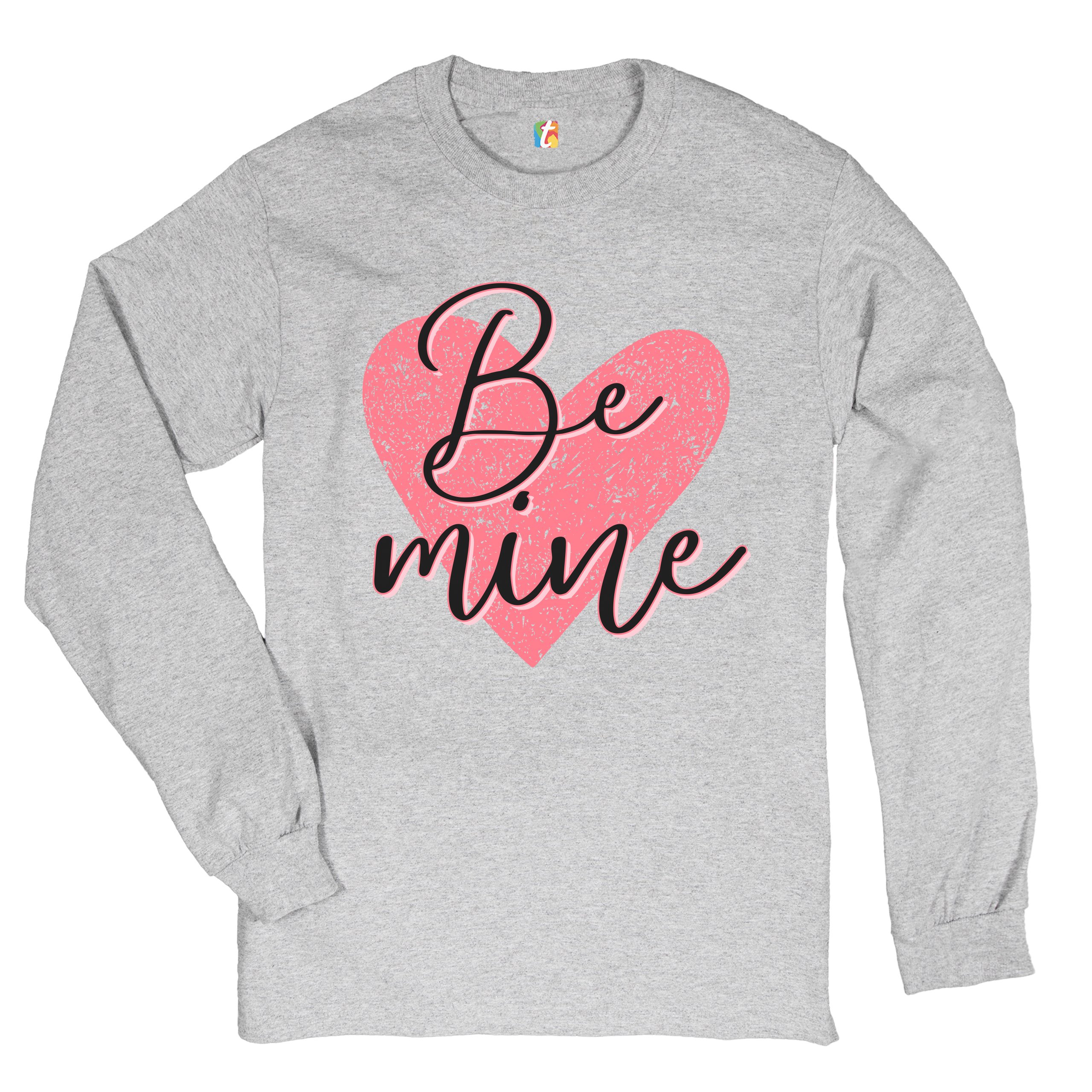 Be Mine Long Sleeve T-shirt Passion Valentine's Day Heart I Love You - Picture 10 of 45
