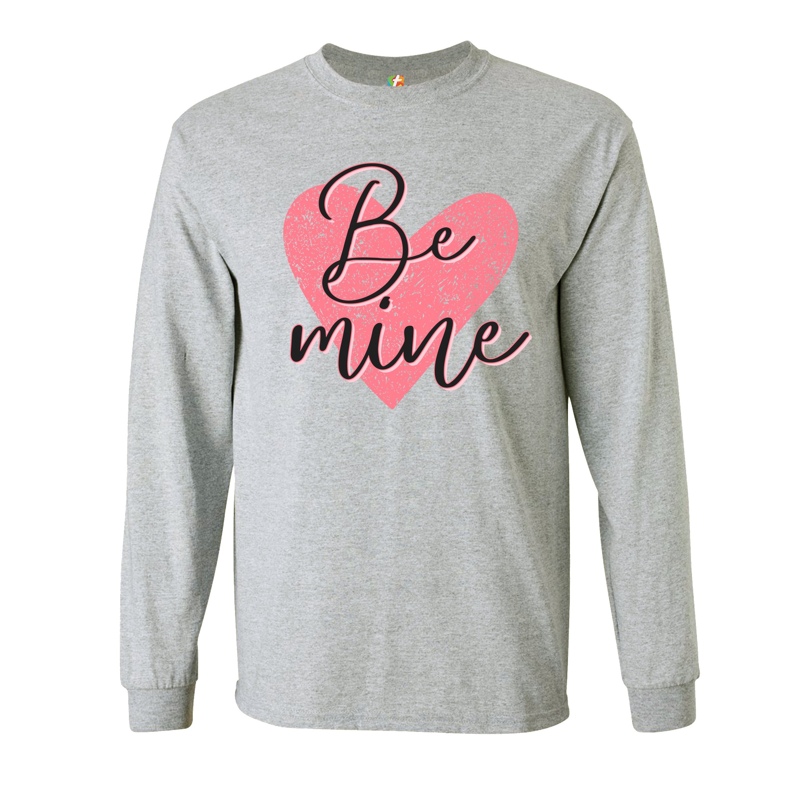 Be Mine Long Sleeve T-shirt Passion Valentine's Day Heart I Love You - Picture 11 of 45