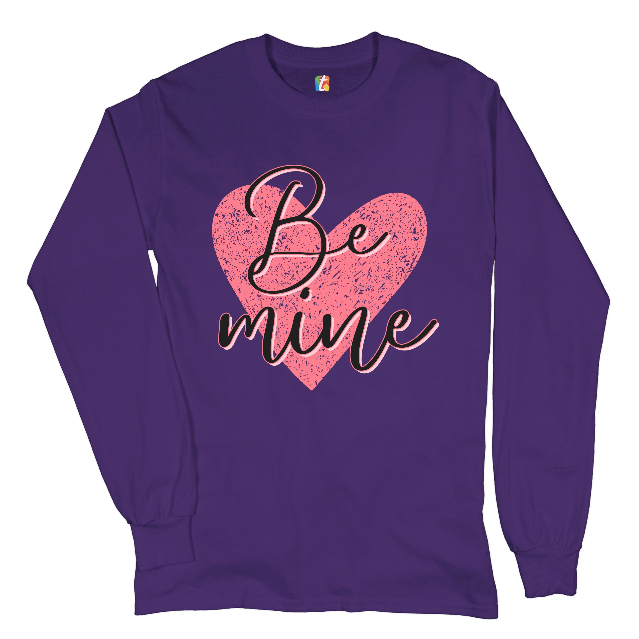 Be Mine Long Sleeve T-shirt Passion Valentine's Day Heart I Love You - Picture 14 of 45