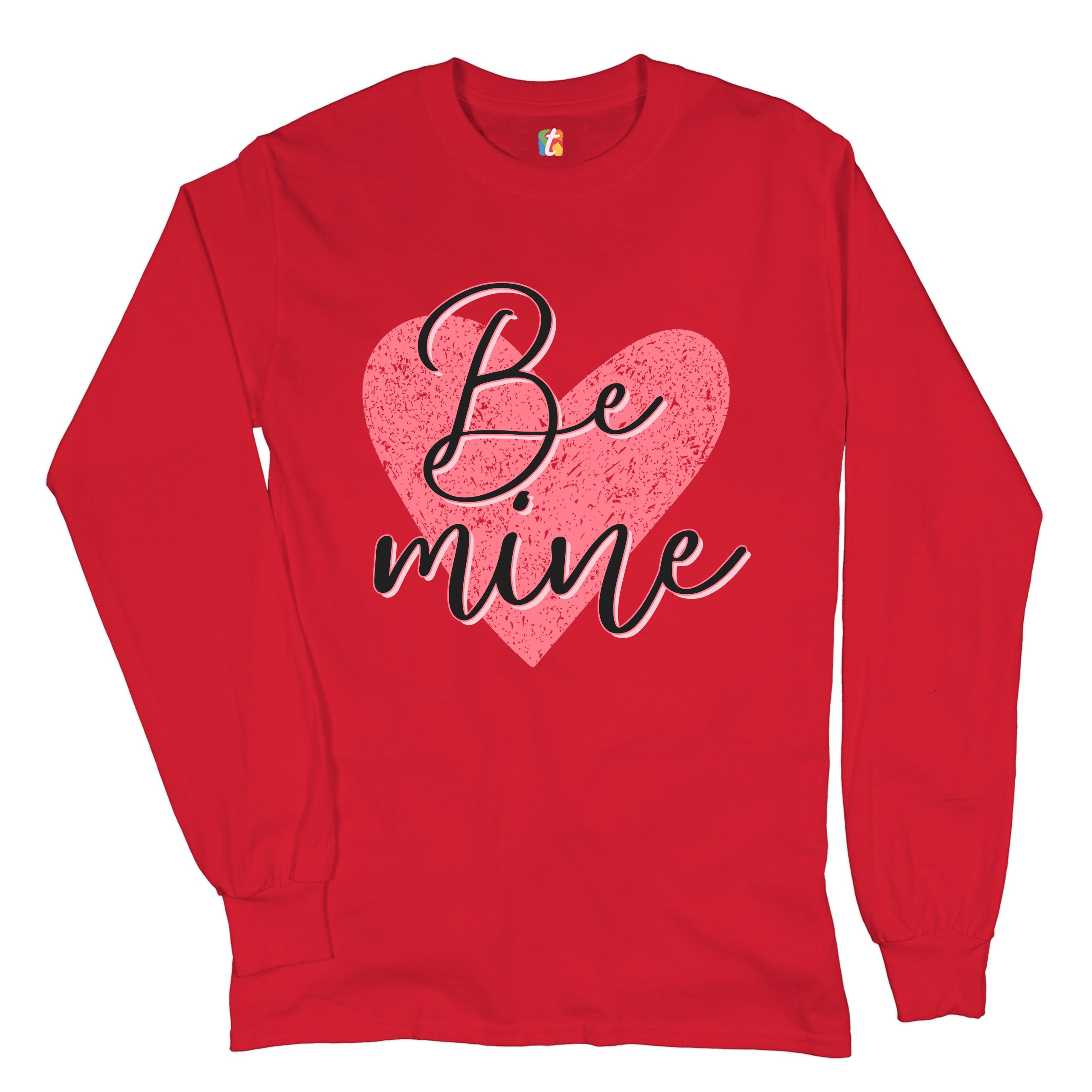 Be Mine Long Sleeve T-shirt Passion Valentine's Day Heart I Love You - Picture 18 of 45