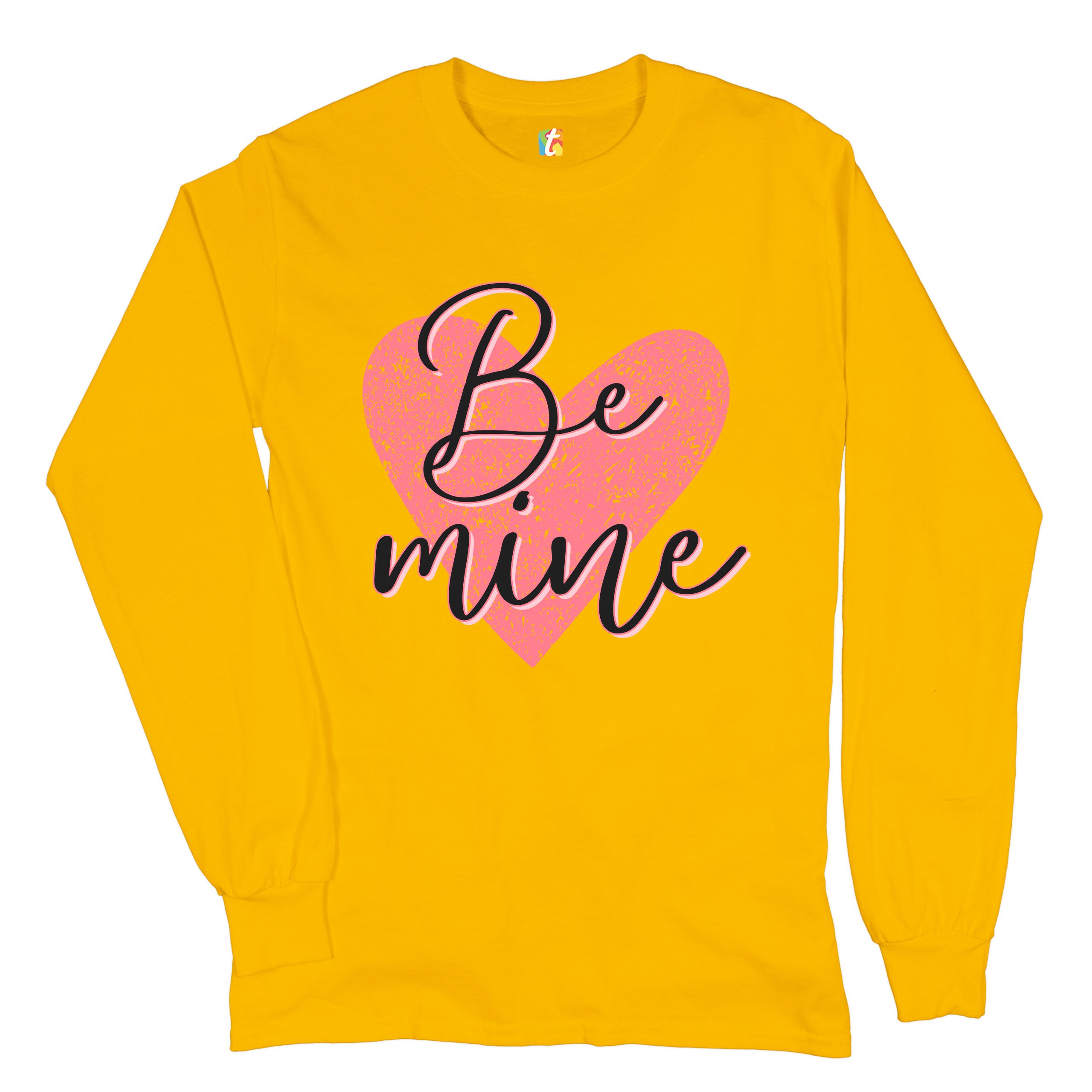 Be Mine Long Sleeve T-shirt Passion Valentine's Day Heart I Love You - Picture 38 of 45