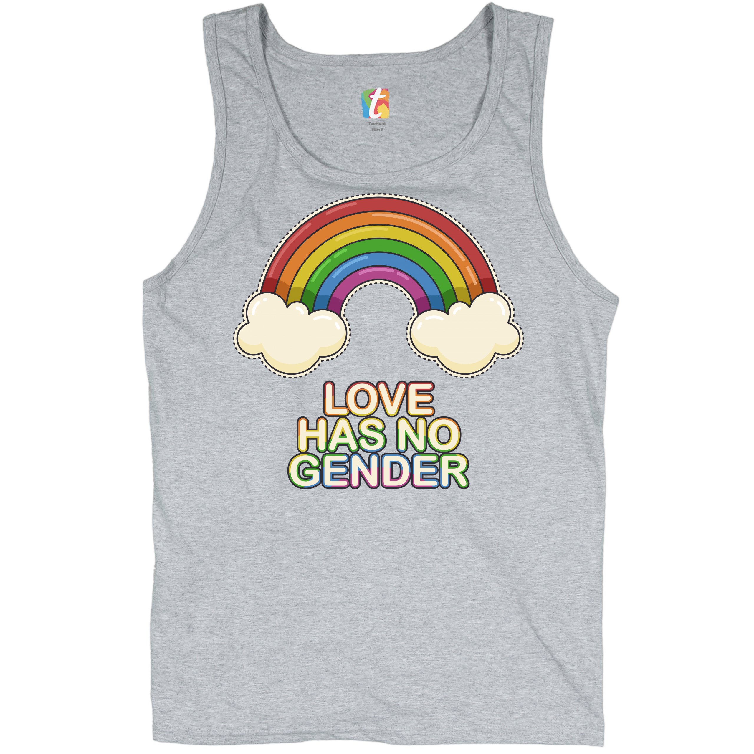 Love Has No Gender Tank Top Gay Pride Queer Rainbow Love Is Love Men's Top - Picture 10 of 21