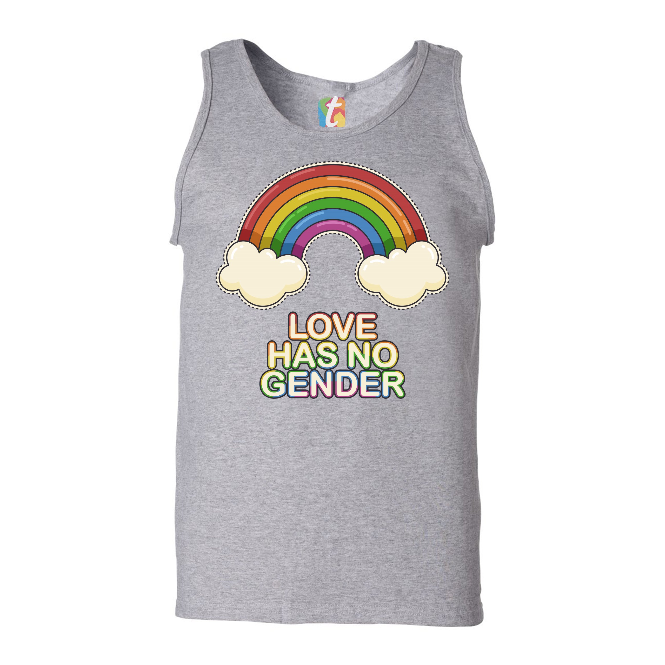 Love Has No Gender Tank Top Gay Pride Queer Rainbow Love Is Love Men's Top - Picture 11 of 21