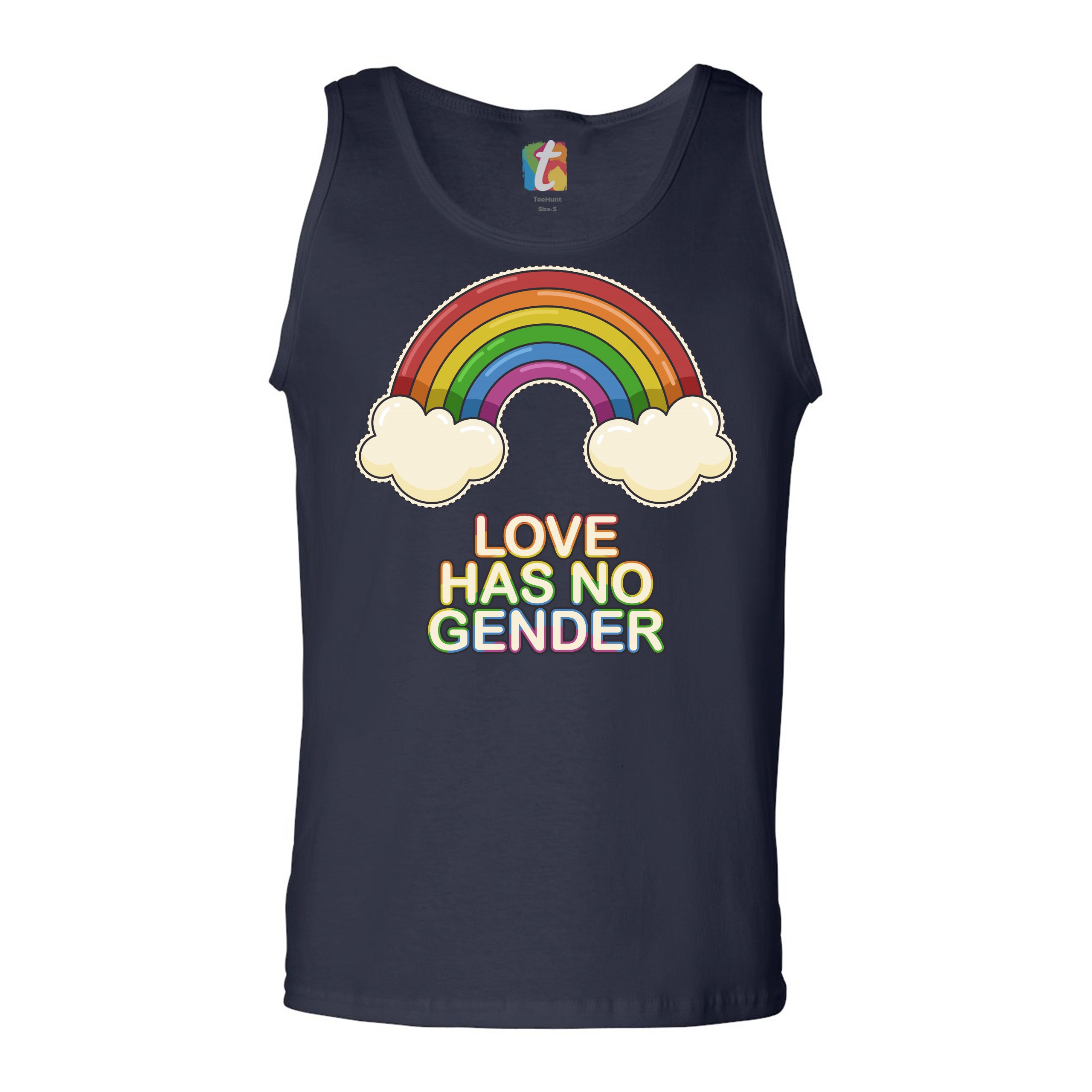Love Has No Gender Tank Top Gay Pride Queer Rainbow Love Is Love Men's Top - Picture 19 of 21