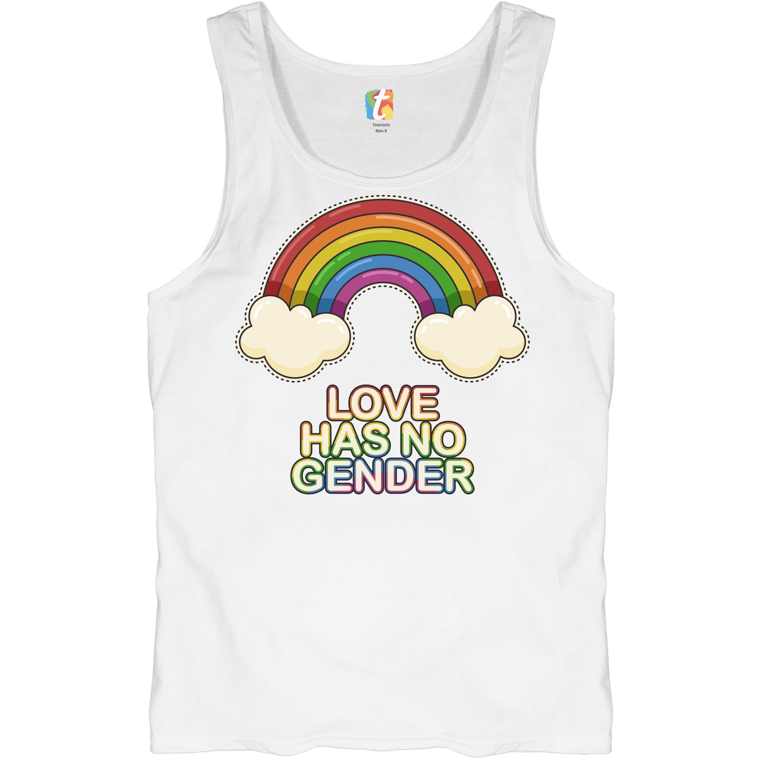 Love Has No Gender Tank Top Gay Pride Queer Rainbow Love Is Love Men's Top - Picture 2 of 21