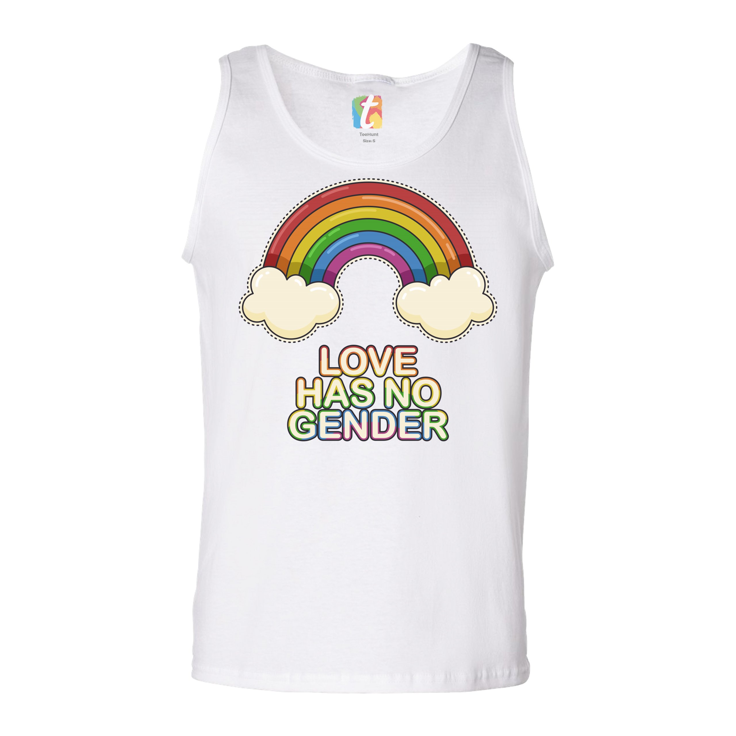 Love Has No Gender Tank Top Gay Pride Queer Rainbow Love Is Love Men's Top - Picture 3 of 21