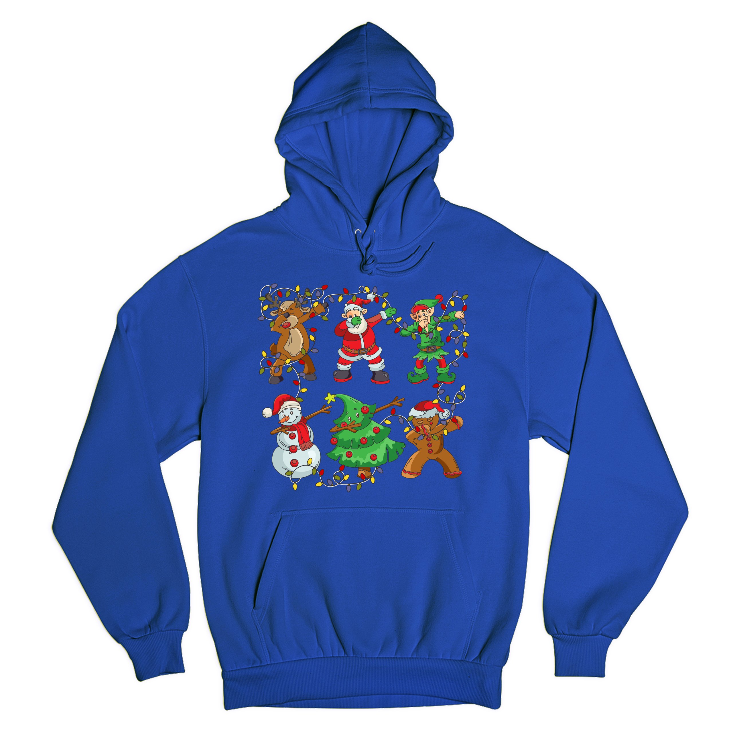 Christmas Crew Dabbing Sweatshirt Reindeer Santa Claus Elf Snowman Hoodie - Picture 27 of 36