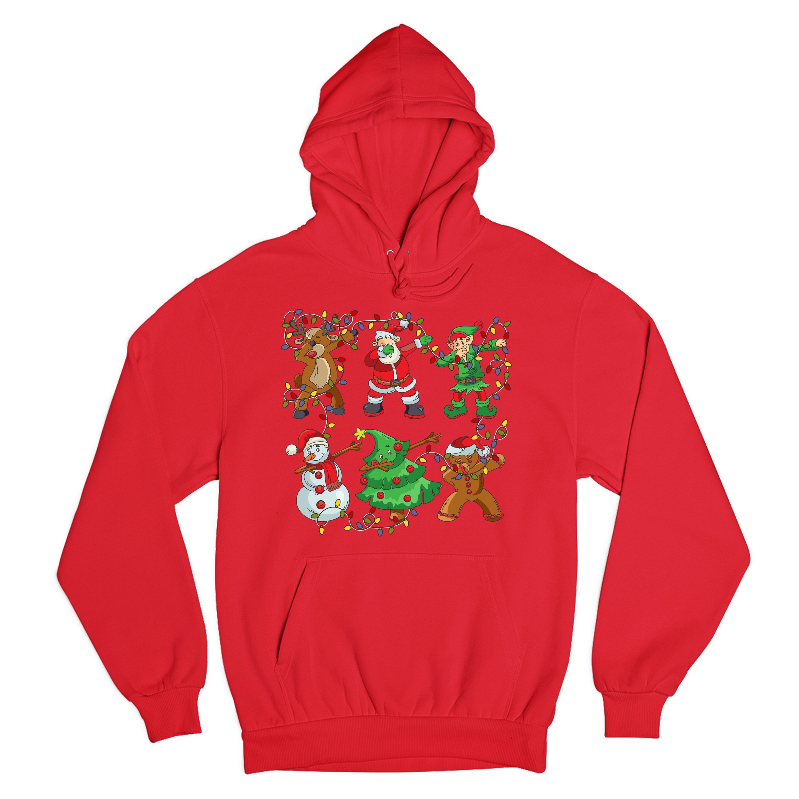 Christmas Crew Dabbing Sweatshirt Reindeer Santa Claus Elf Snowman Hoodie - Picture 17 of 36