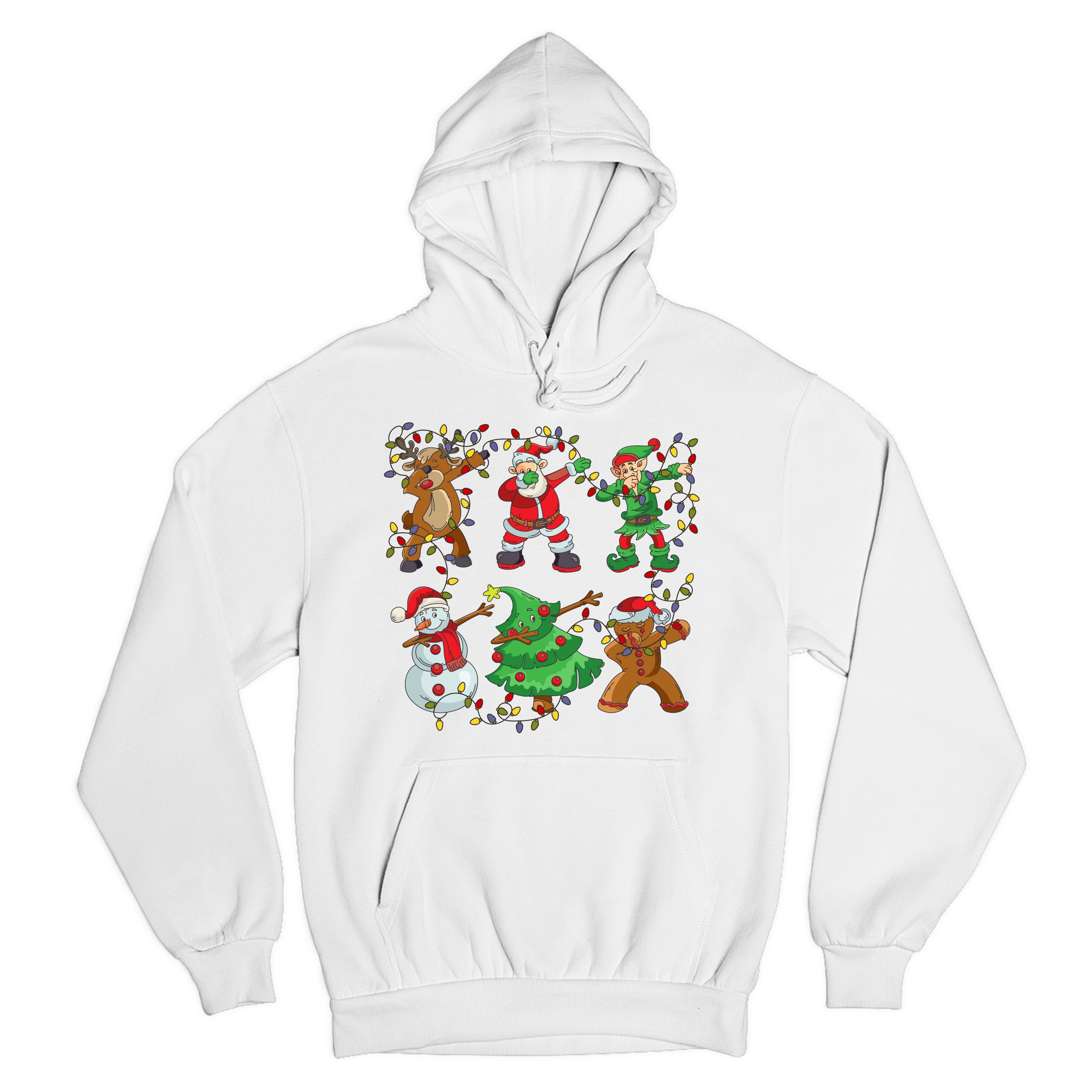 Christmas Crew Dabbing Sweatshirt Reindeer Santa Claus Elf Snowman Hoodie - Picture 22 of 36