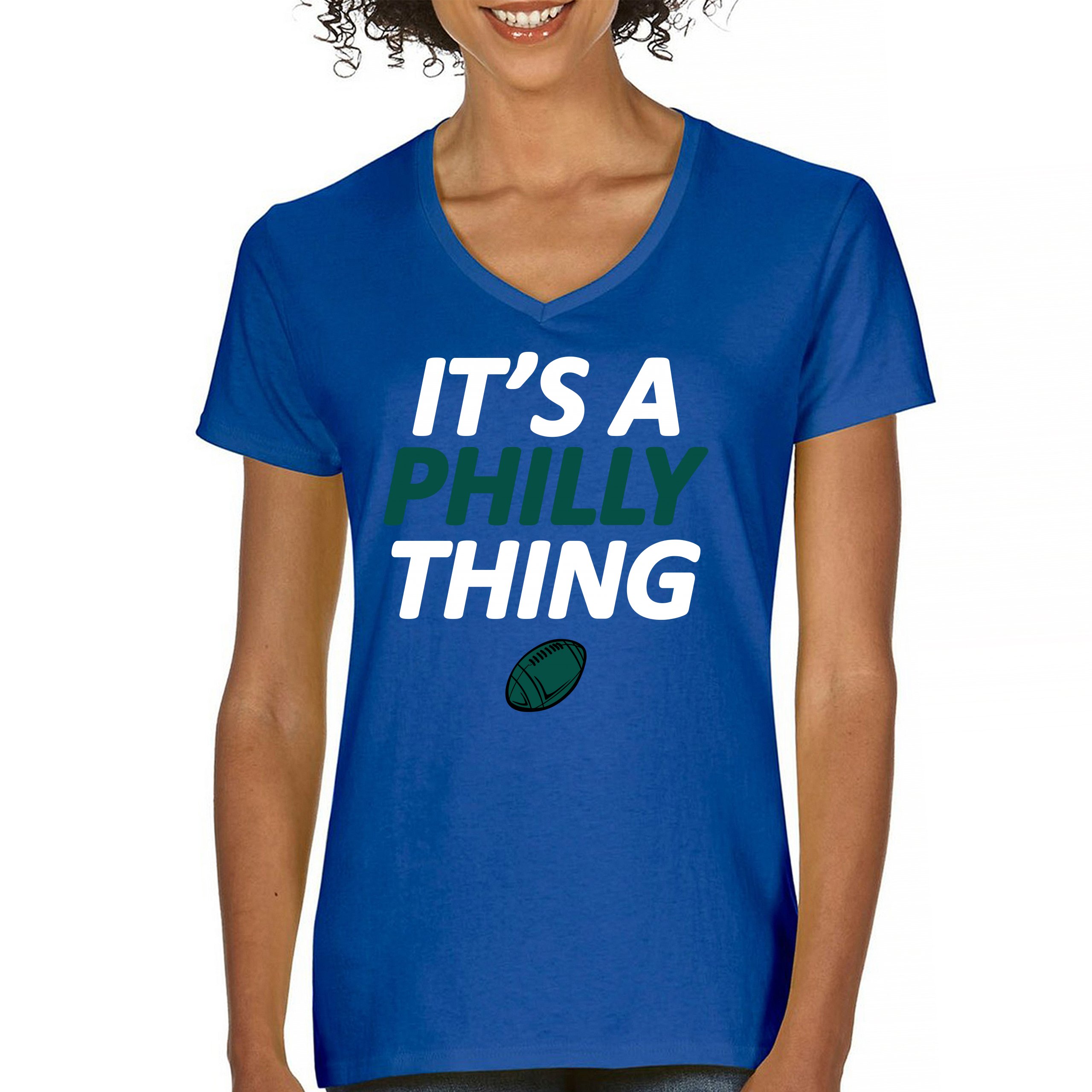It's a Philly Thing Funny Women's V-Neck T-shirt Philadelphia Birds Fan Tee - Picture 44 of 64