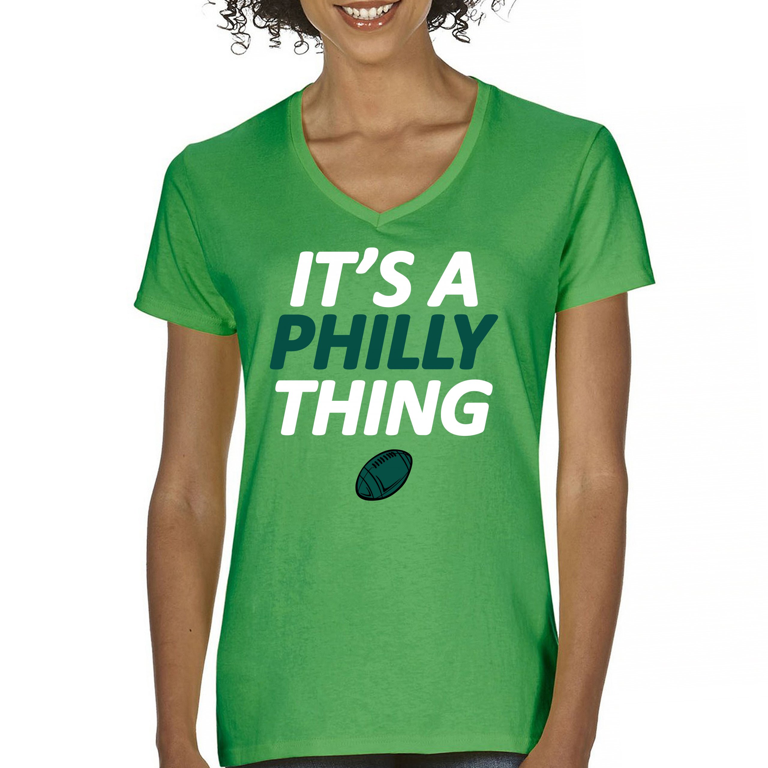 It's a Philly Thing Funny Women's V-Neck T-shirt Philadelphia Birds Fan Tee - Picture 37 of 64