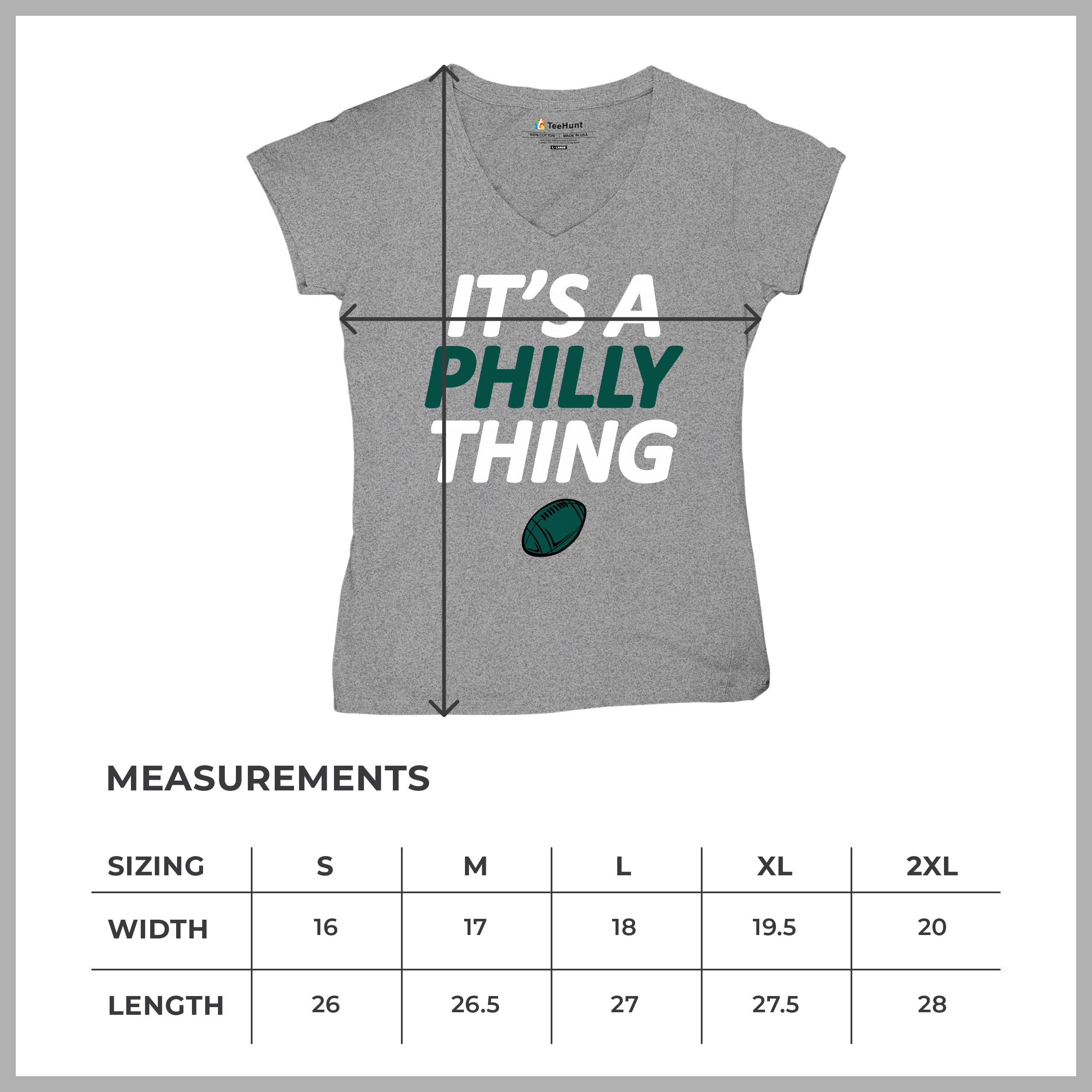 It's a Philly Thing Funny Women's V-Neck T-shirt Philadelphia Birds Fan Tee - Picture 15 of 64