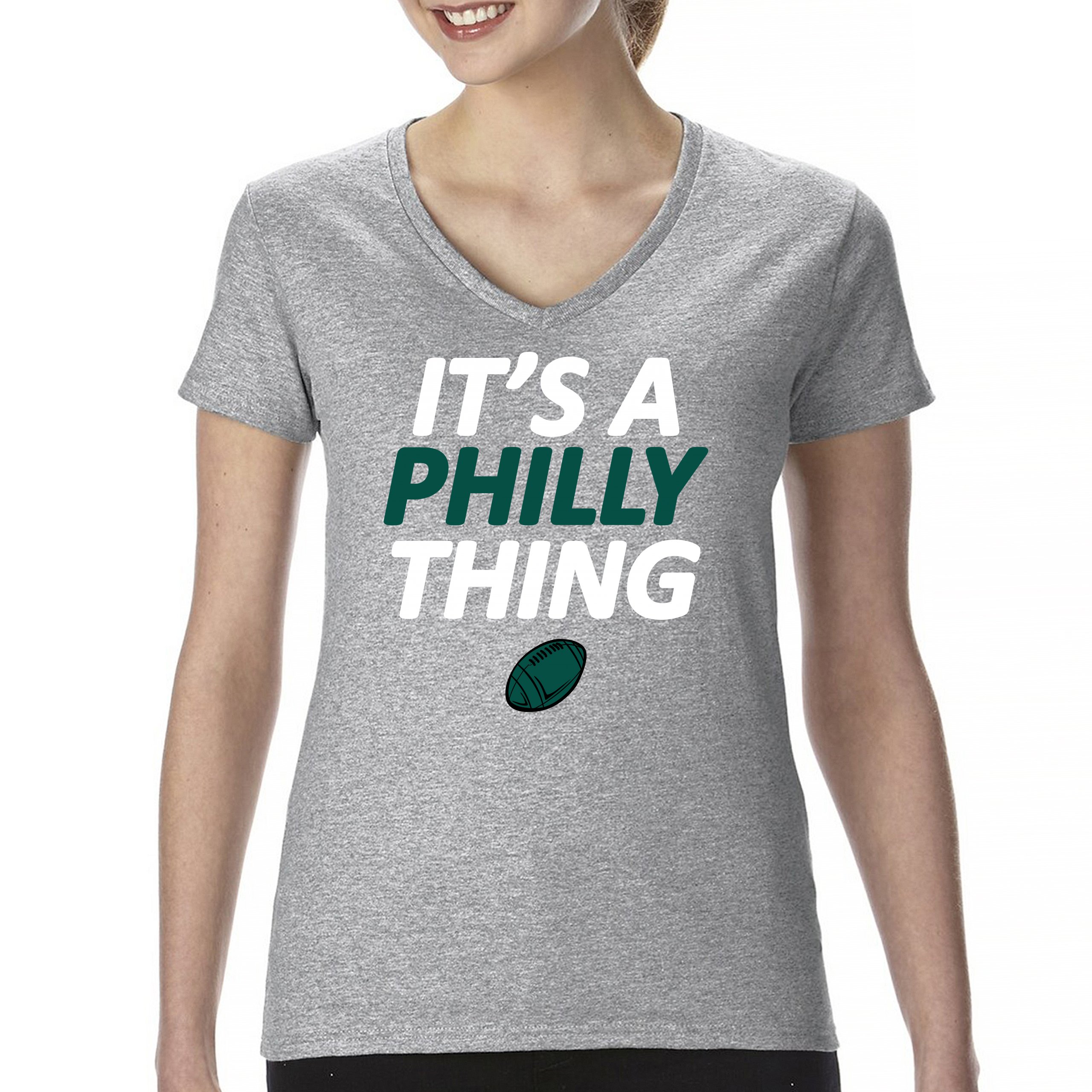 It's a Philly Thing Funny Women's V-Neck T-shirt Philadelphia Birds Fan Tee - Picture 9 of 64