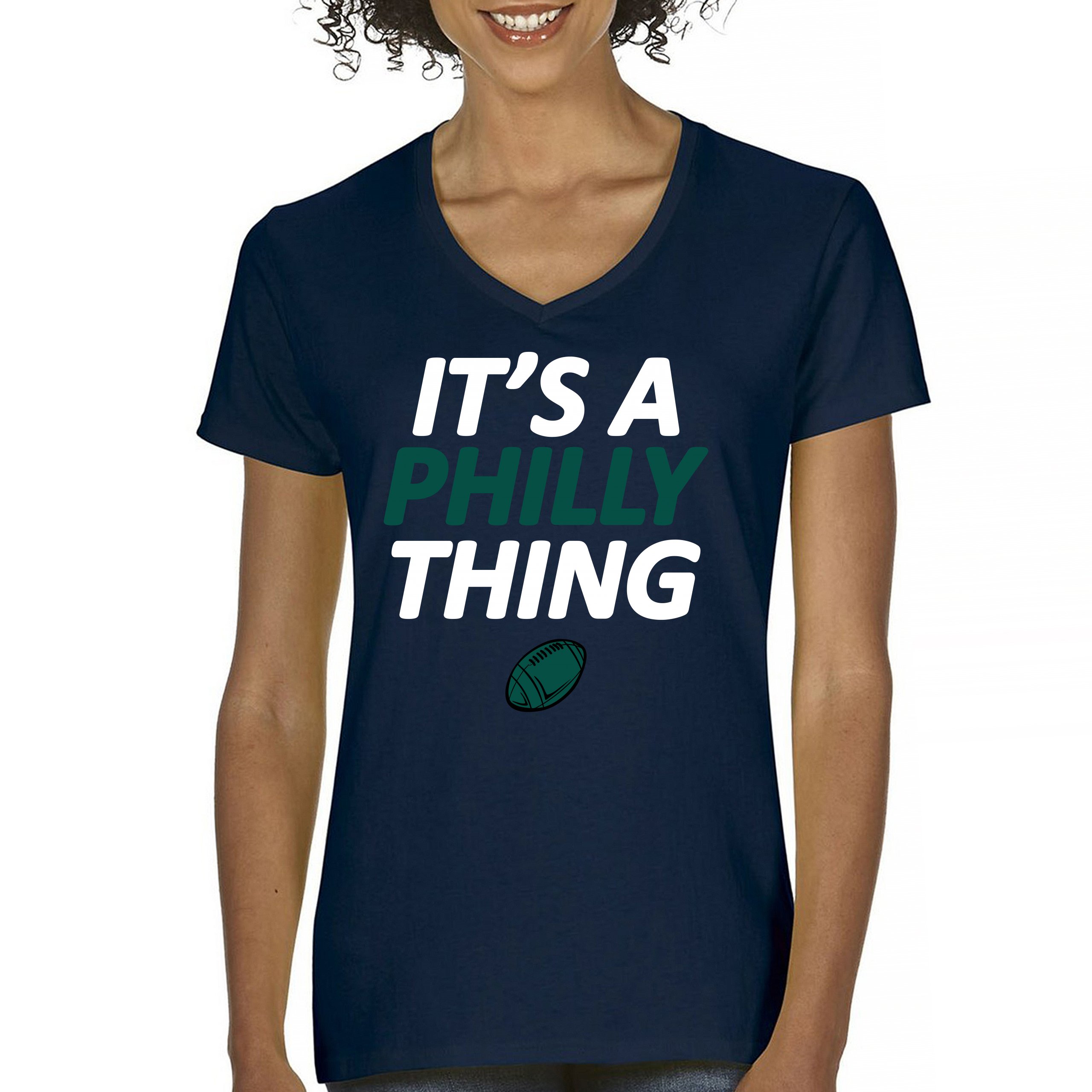 It's a Philly Thing Funny Women's V-Neck T-shirt Philadelphia Birds Fan Tee - Picture 30 of 64