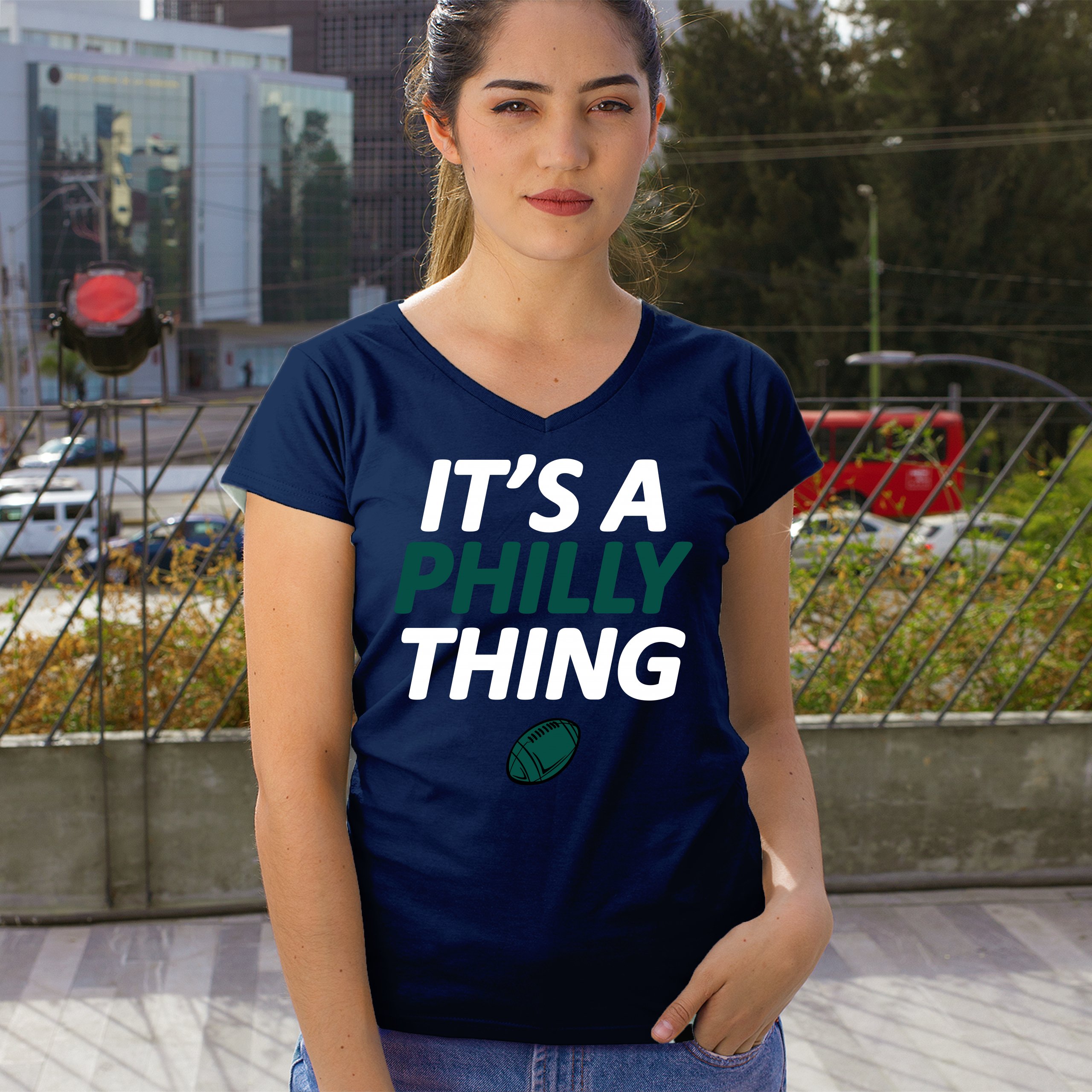 It's a Philly Thing Funny Women's V-Neck T-shirt Philadelphia Birds Fan Tee - Picture 33 of 64