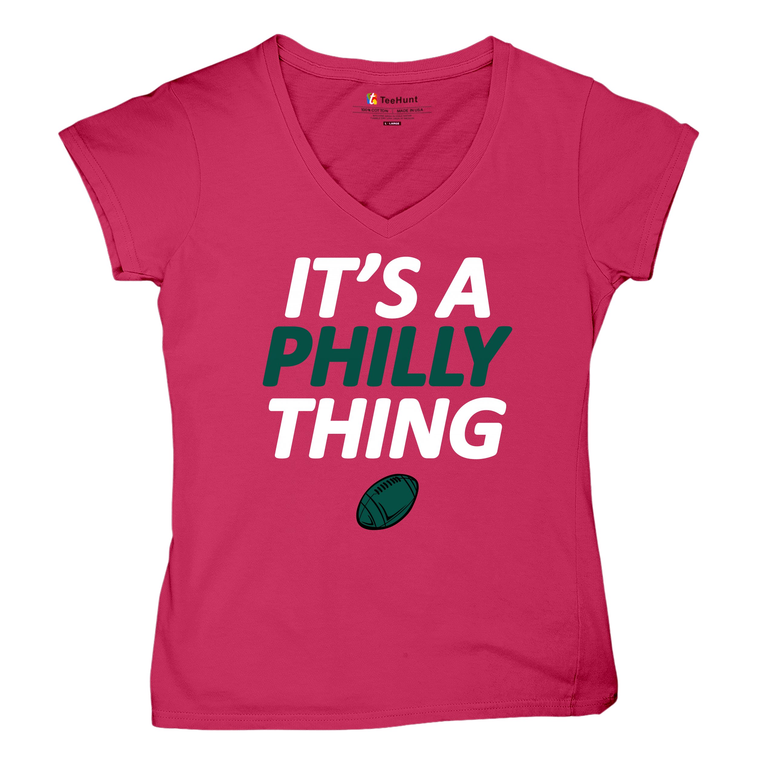 It's a Philly Thing Funny Women's V-Neck T-shirt Philadelphia Birds Fan Tee - Picture 55 of 64