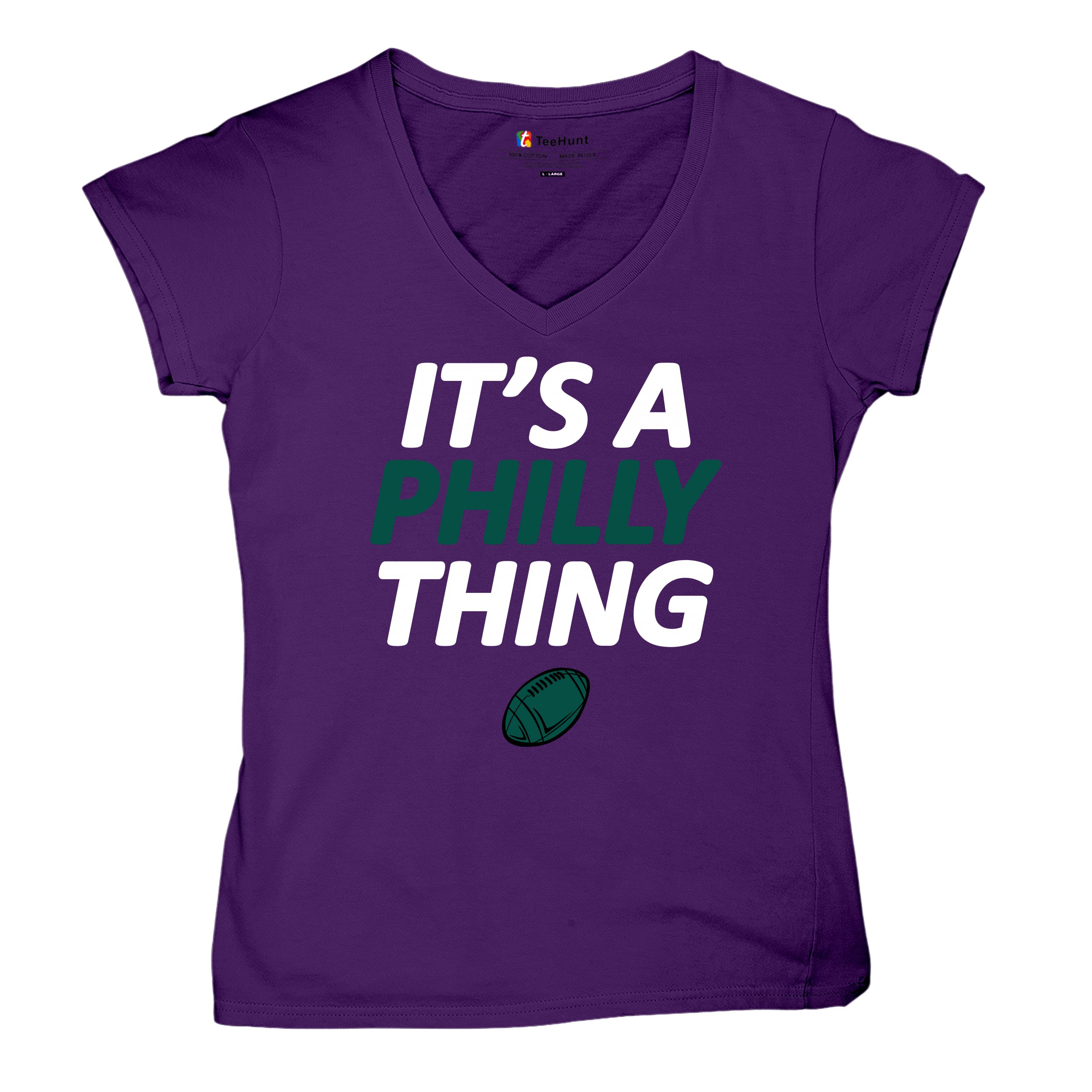 It's a Philly Thing Funny Women's V-Neck T-shirt Philadelphia Birds Fan Tee - Picture 20 of 64