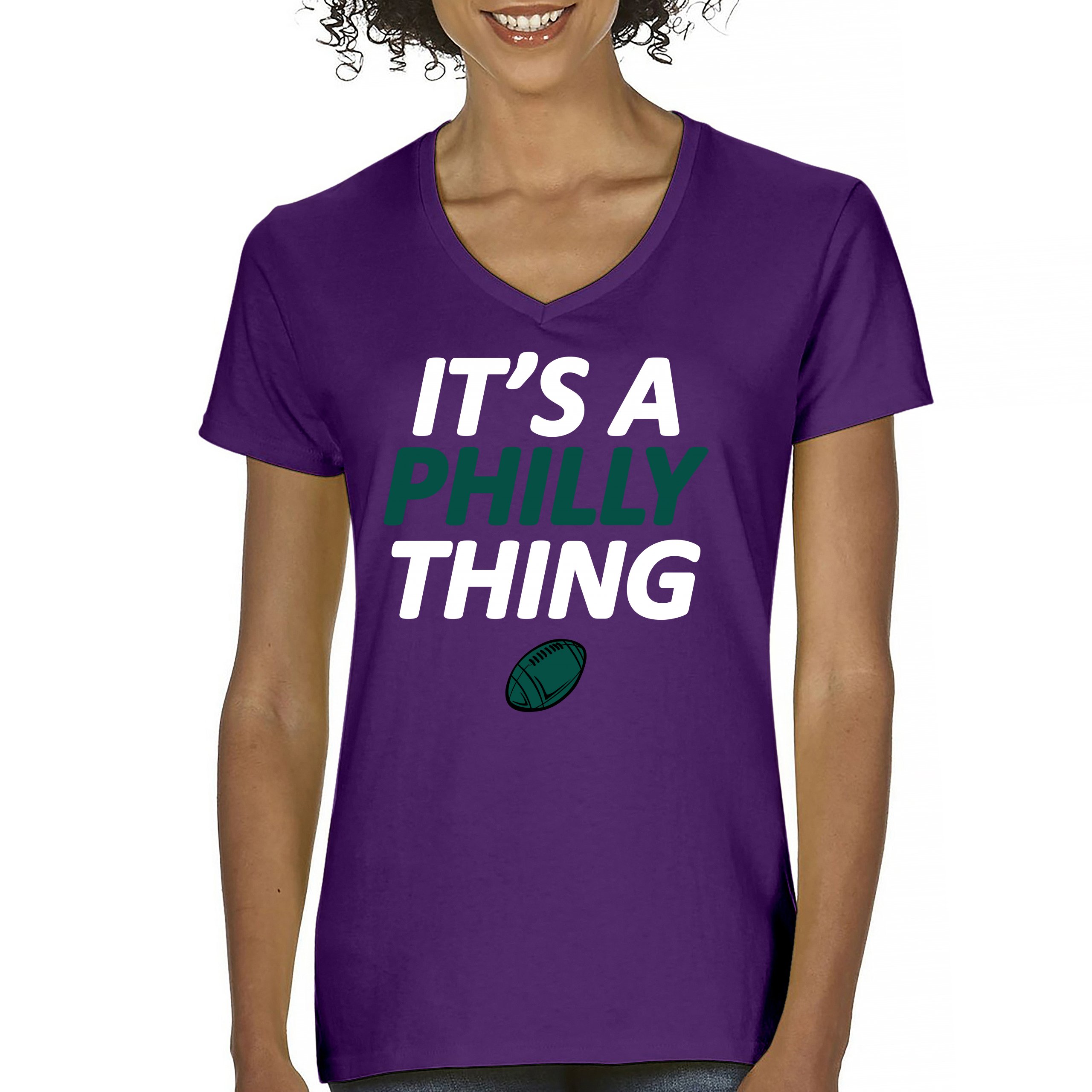 It's a Philly Thing Funny Women's V-Neck T-shirt Philadelphia Birds Fan Tee - Picture 16 of 64