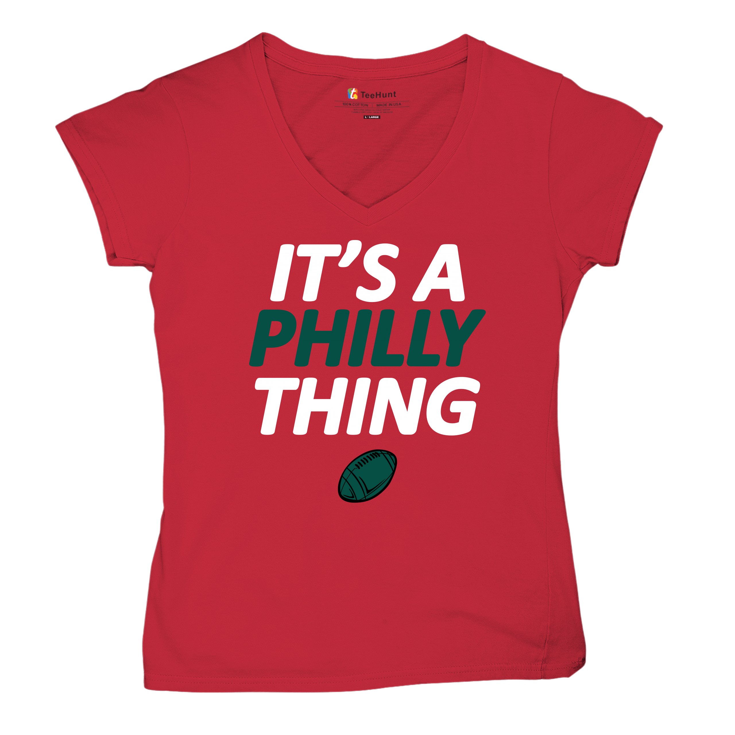 It's a Philly Thing Funny Women's V-Neck T-shirt Philadelphia Birds Fan Tee - Picture 27 of 64