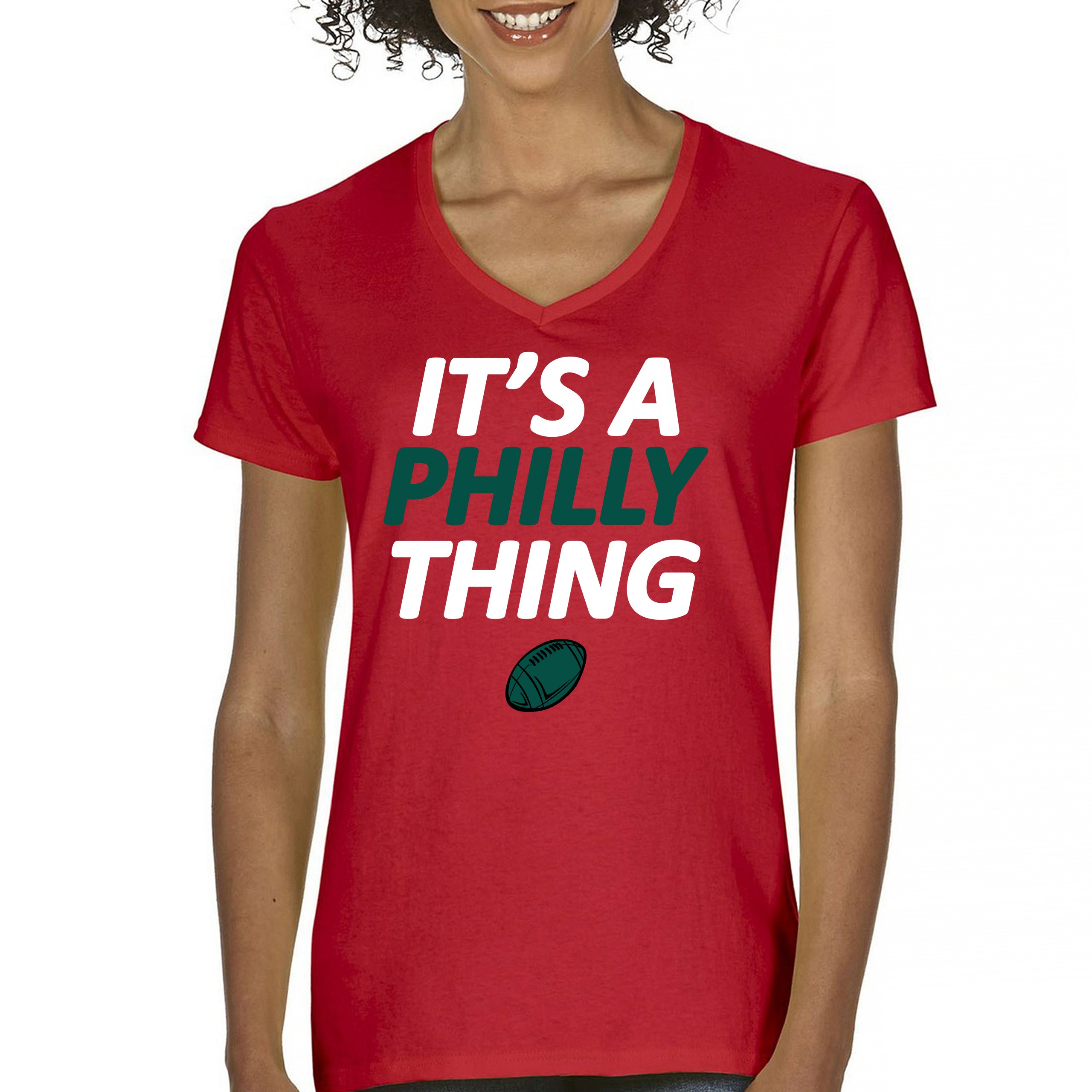 It's a Philly Thing Funny Women's V-Neck T-shirt Philadelphia Birds Fan Tee - Picture 23 of 64