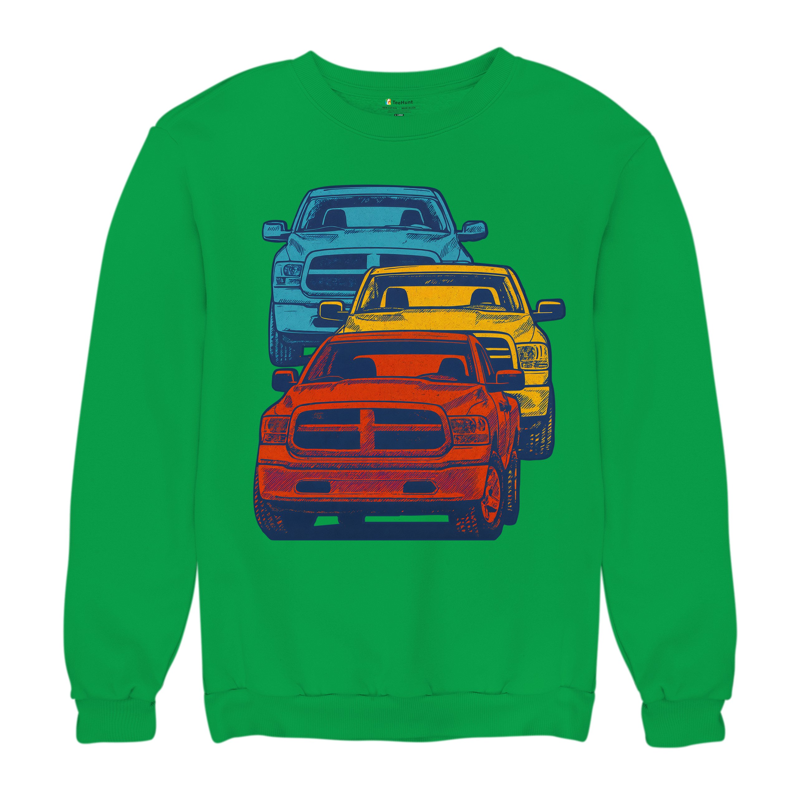 American Pickup Truck Stack Sweatshirt 4X4 Offroad Power Heavy Duty Crewneck - Picture 41 of 50