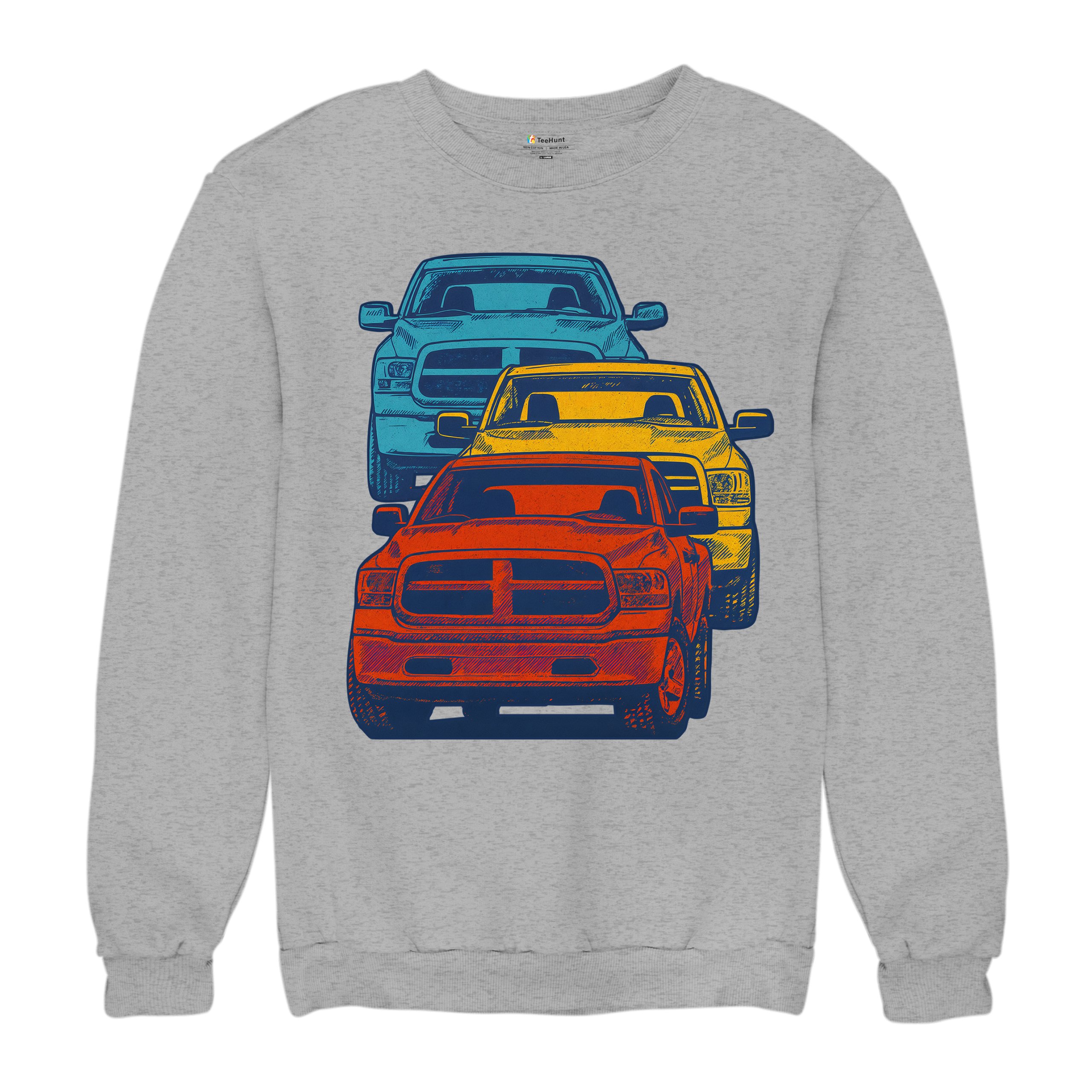 American Pickup Truck Stack Sweatshirt 4X4 Offroad Power Heavy Duty Crewneck - Picture 13 of 50
