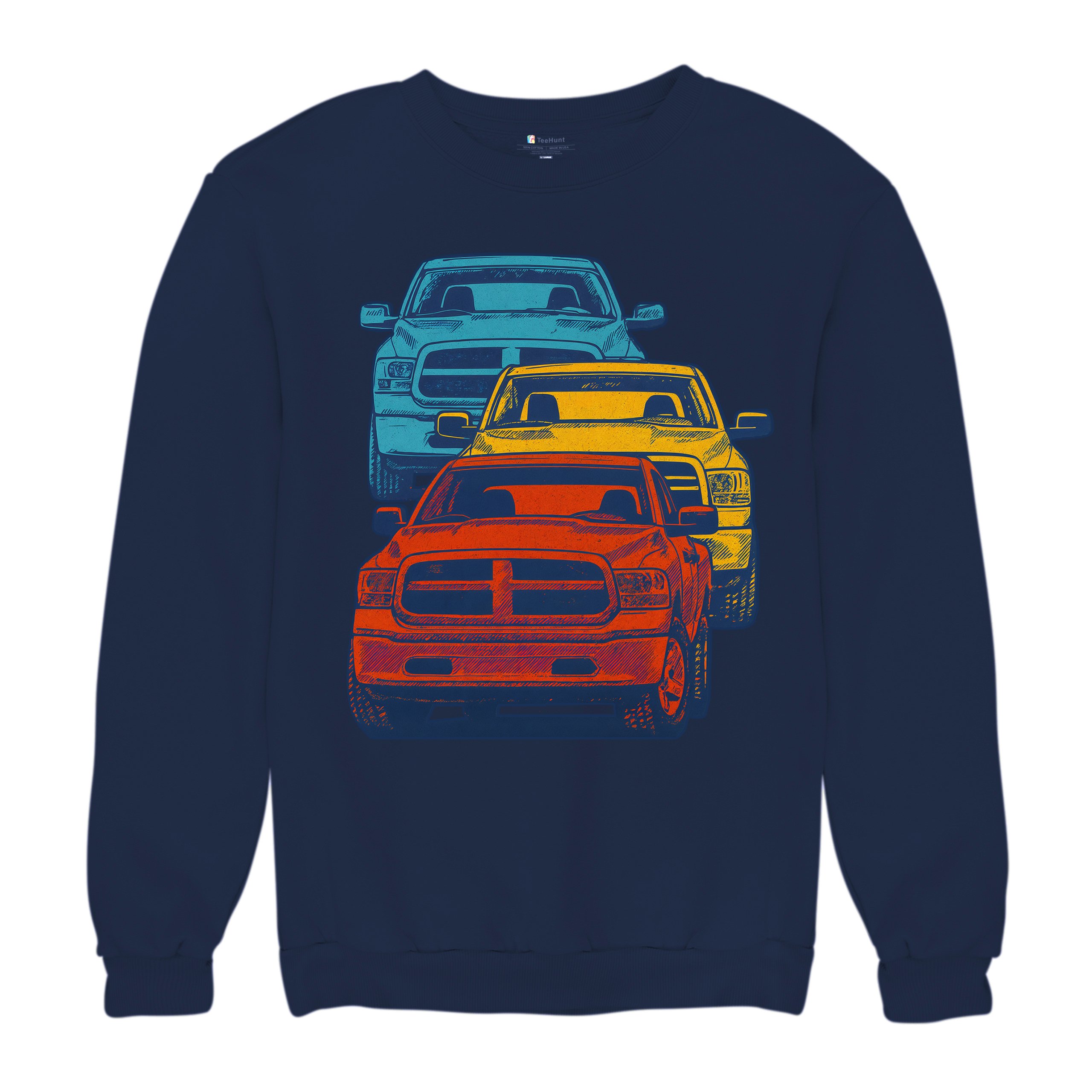 American Pickup Truck Stack Sweatshirt 4X4 Offroad Power Heavy Duty Crewneck - Picture 34 of 50