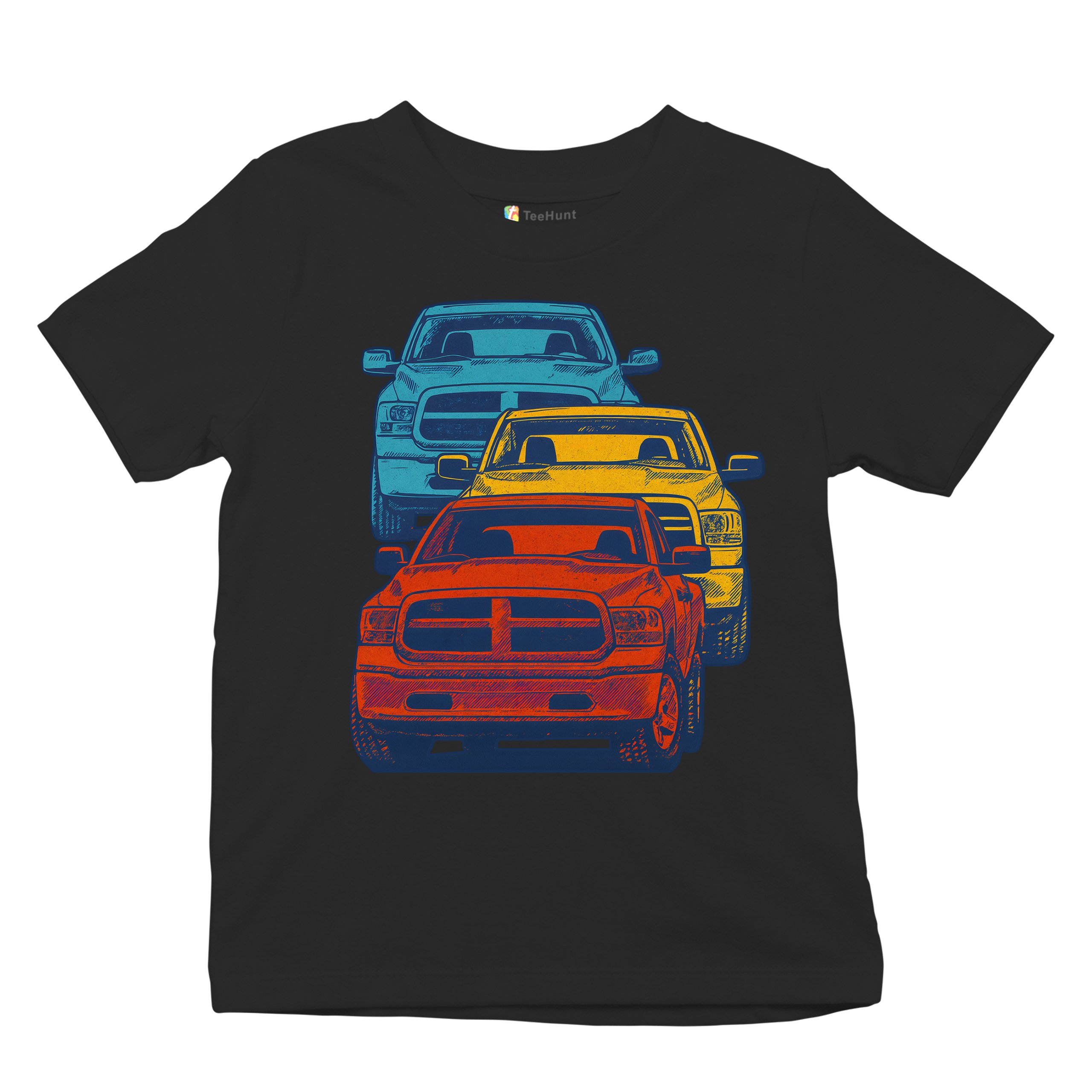 American Pickup Truck Stack Youth T-shirt 4X4 Offroad Power Heavy Duty Kids - Picture 6 of 50