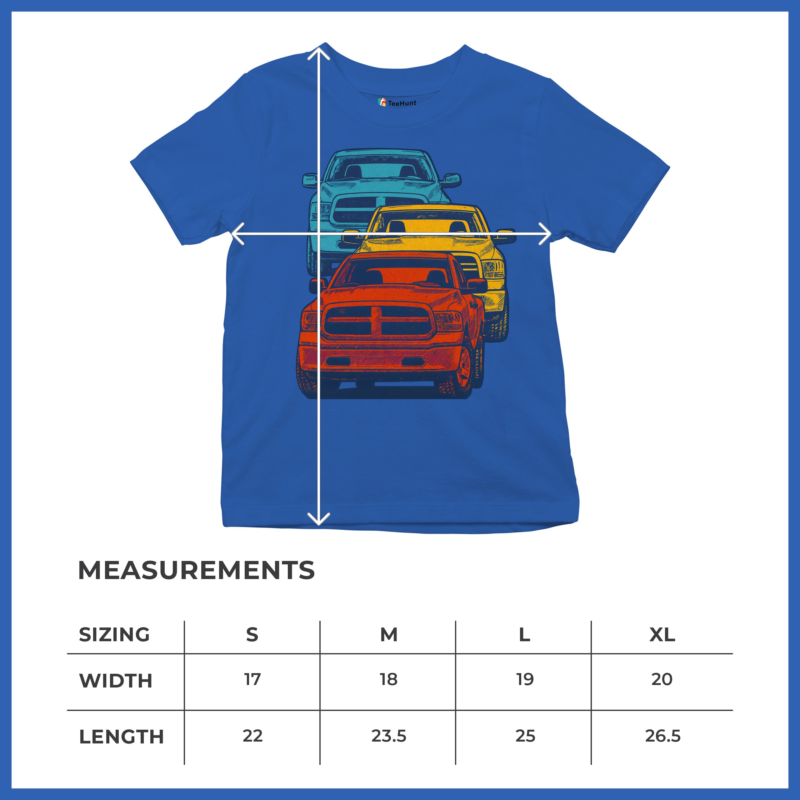 American Pickup Truck Stack Youth T-shirt 4X4 Offroad Power Heavy Duty Kids - Picture 43 of 50