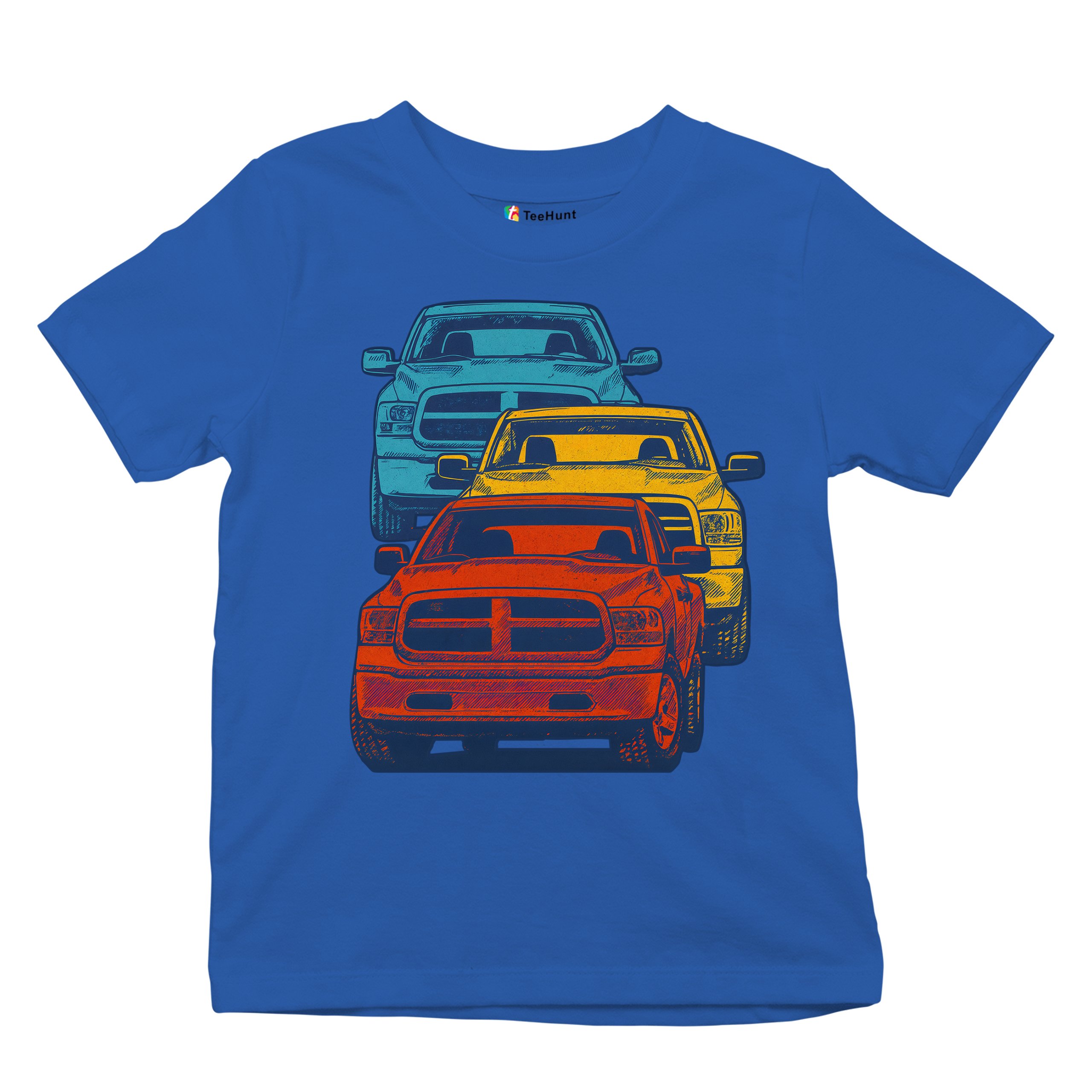 American Pickup Truck Stack Youth T-shirt 4X4 Offroad Power Heavy Duty Kids - Picture 41 of 50
