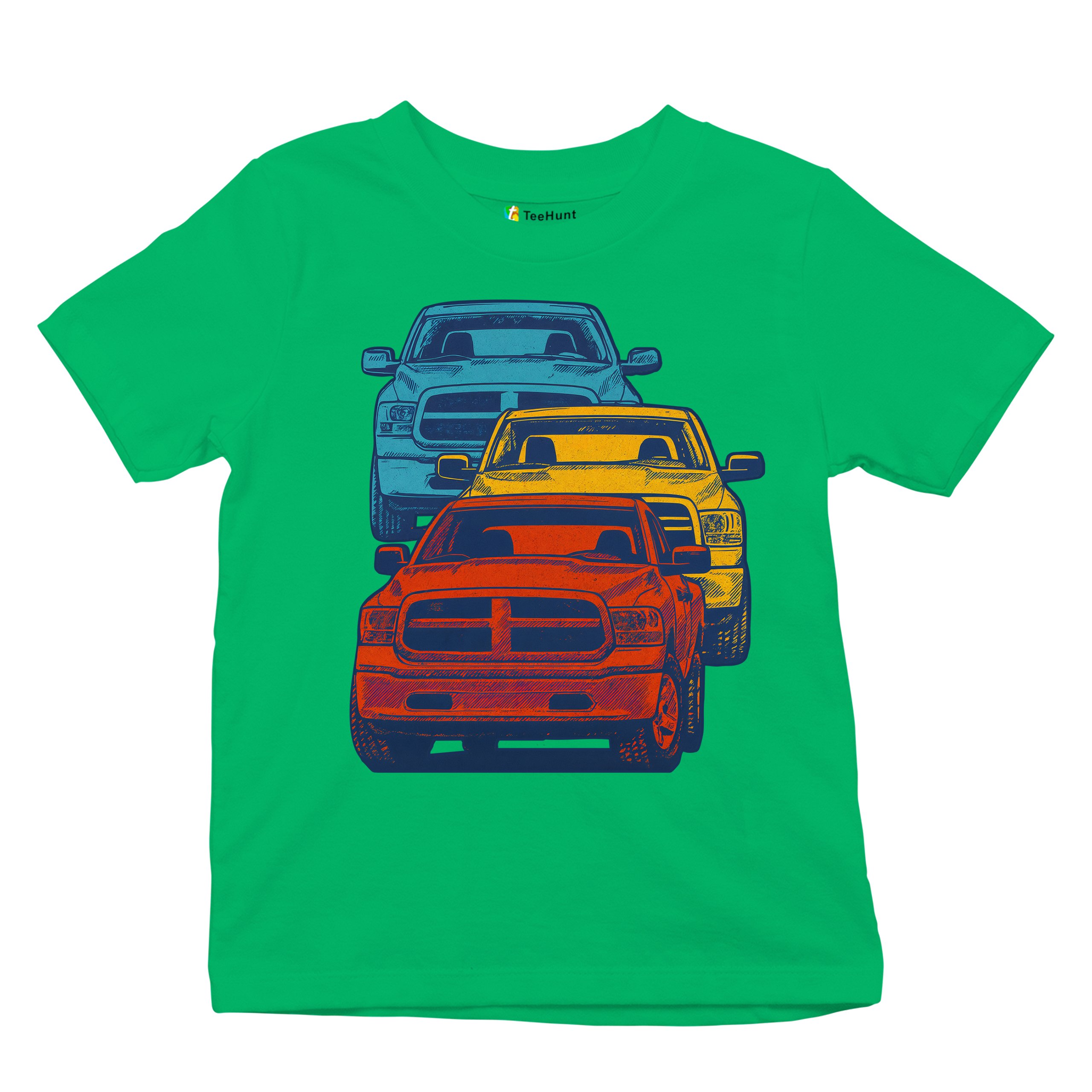 American Pickup Truck Stack Youth T-shirt 4X4 Offroad Power Heavy Duty Kids - Picture 34 of 50
