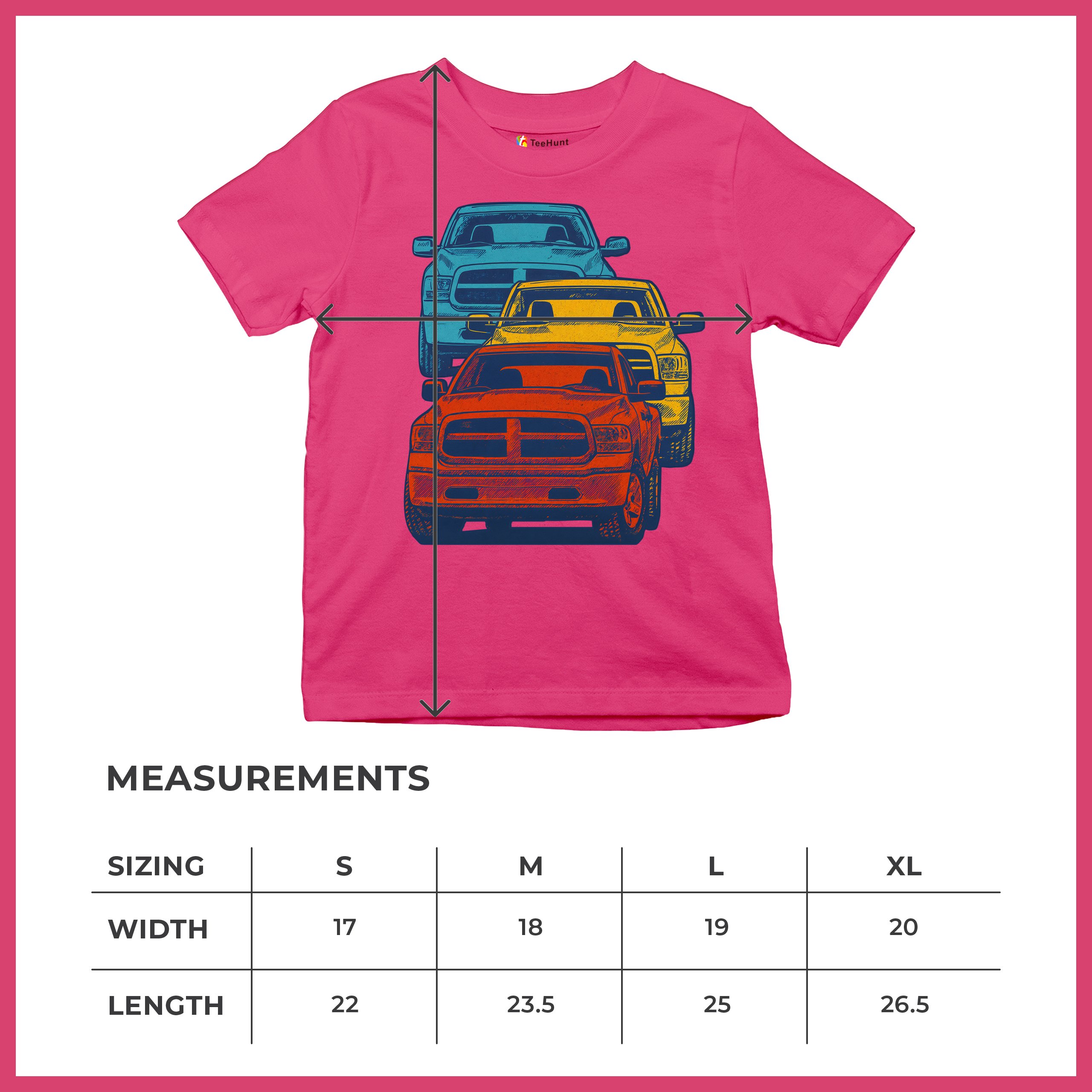 American Pickup Truck Stack Youth T-shirt 4X4 Offroad Power Heavy Duty Kids - Picture 50 of 50