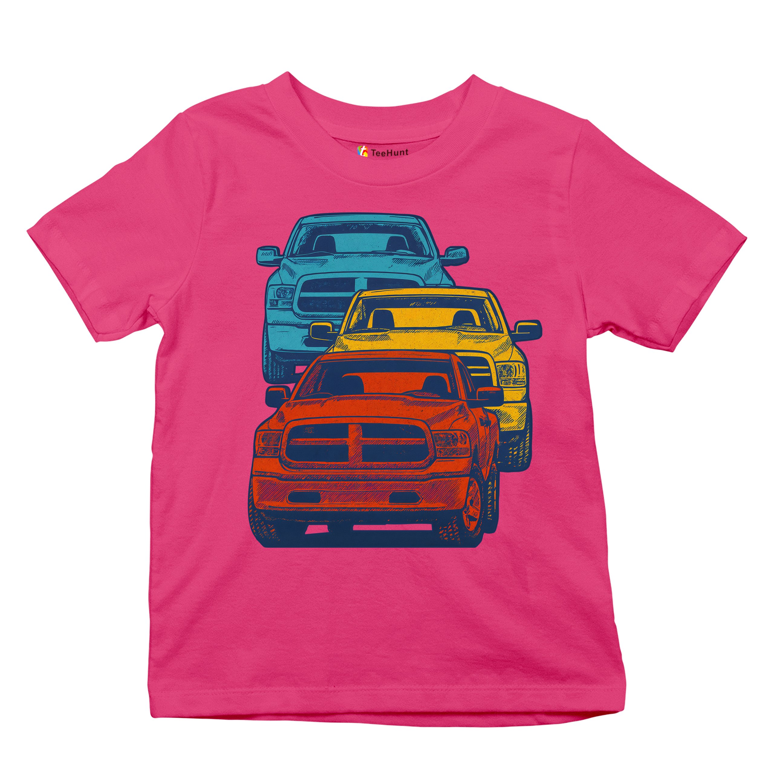 American Pickup Truck Stack Youth T-shirt 4X4 Offroad Power Heavy Duty Kids - Picture 48 of 50