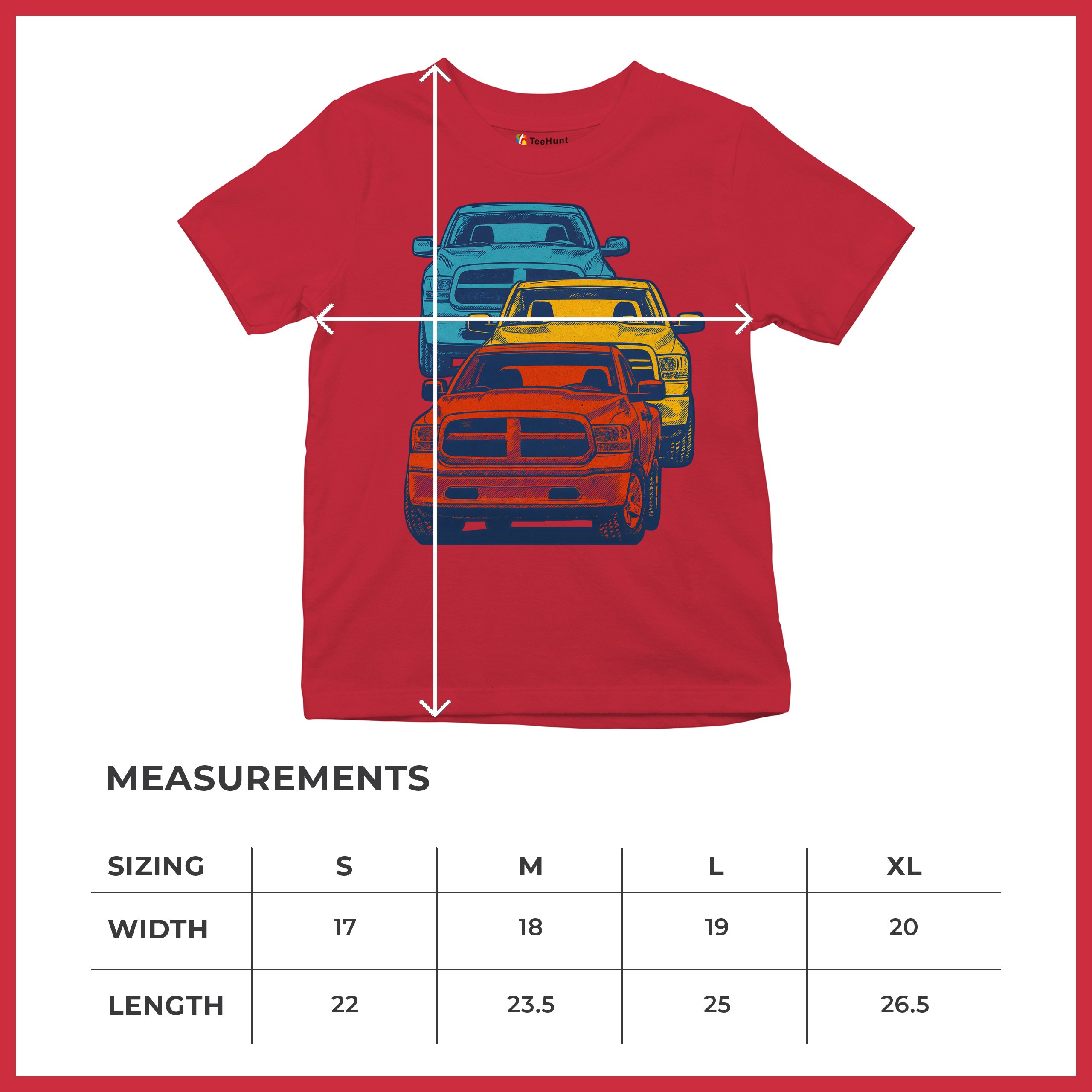 American Pickup Truck Stack Youth T-shirt 4X4 Offroad Power Heavy Duty Kids - Picture 22 of 50