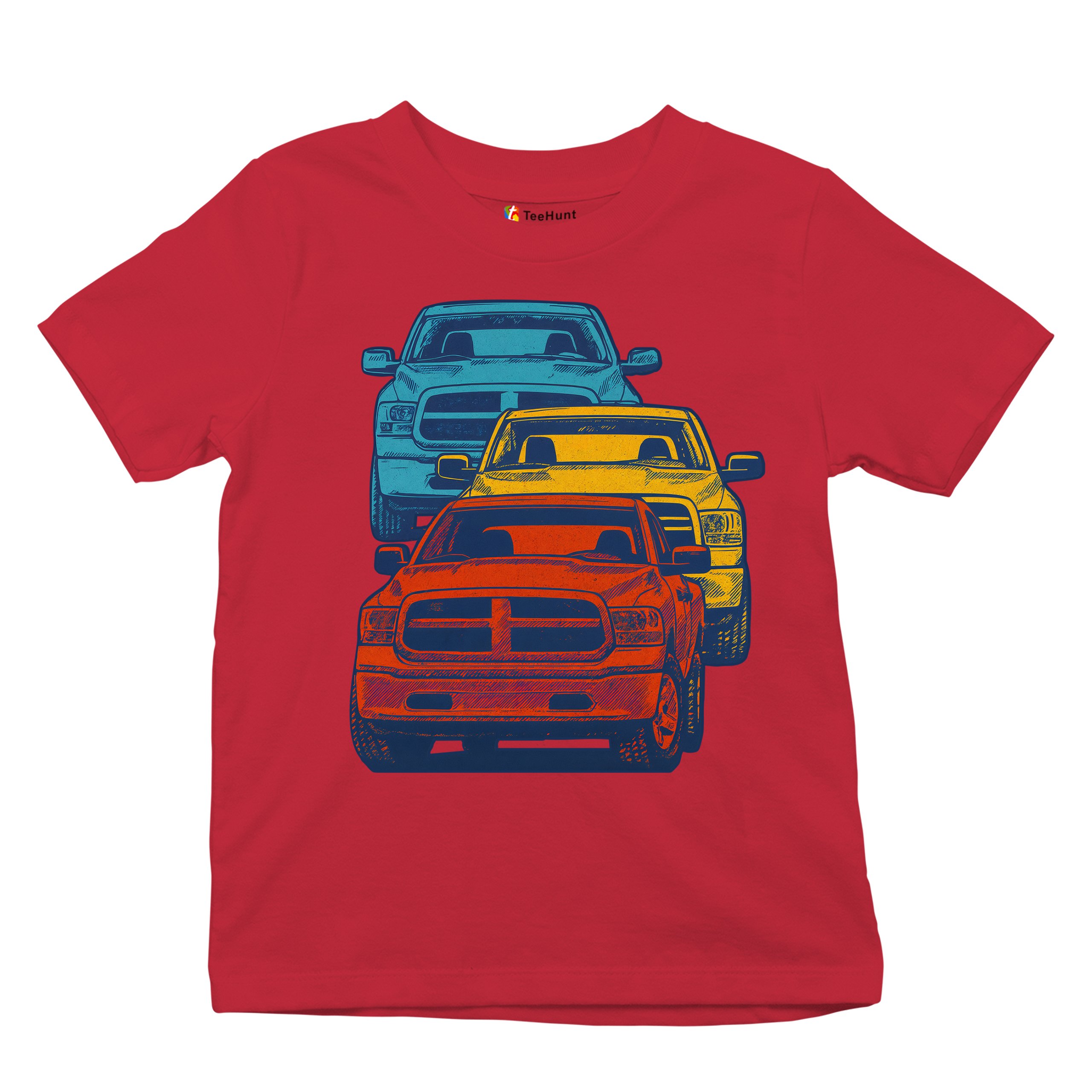 American Pickup Truck Stack Youth T-shirt 4X4 Offroad Power Heavy Duty Kids - Picture 20 of 50
