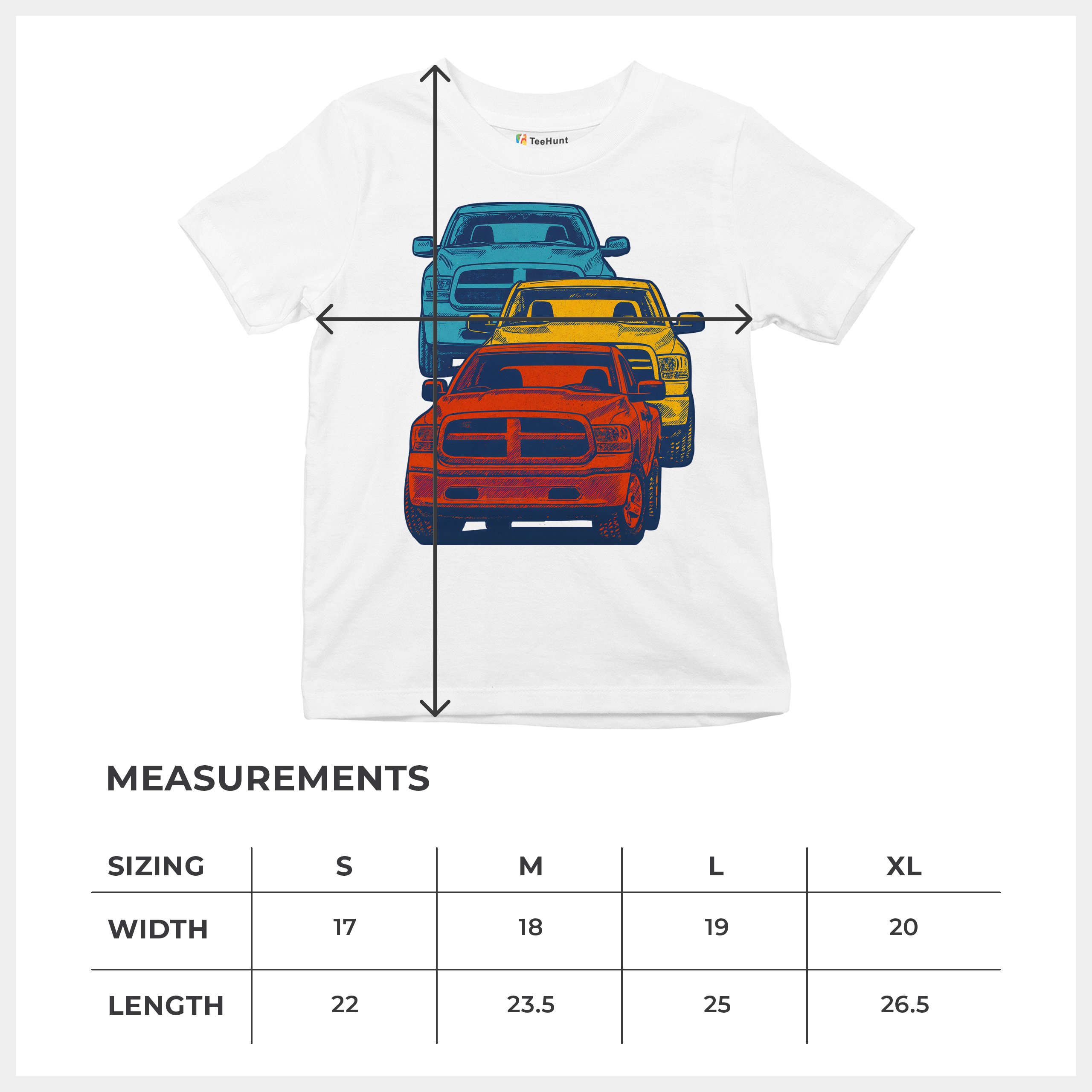 American Pickup Truck Stack Youth T-shirt 4X4 Offroad Power Heavy Duty Kids - Picture 29 of 50