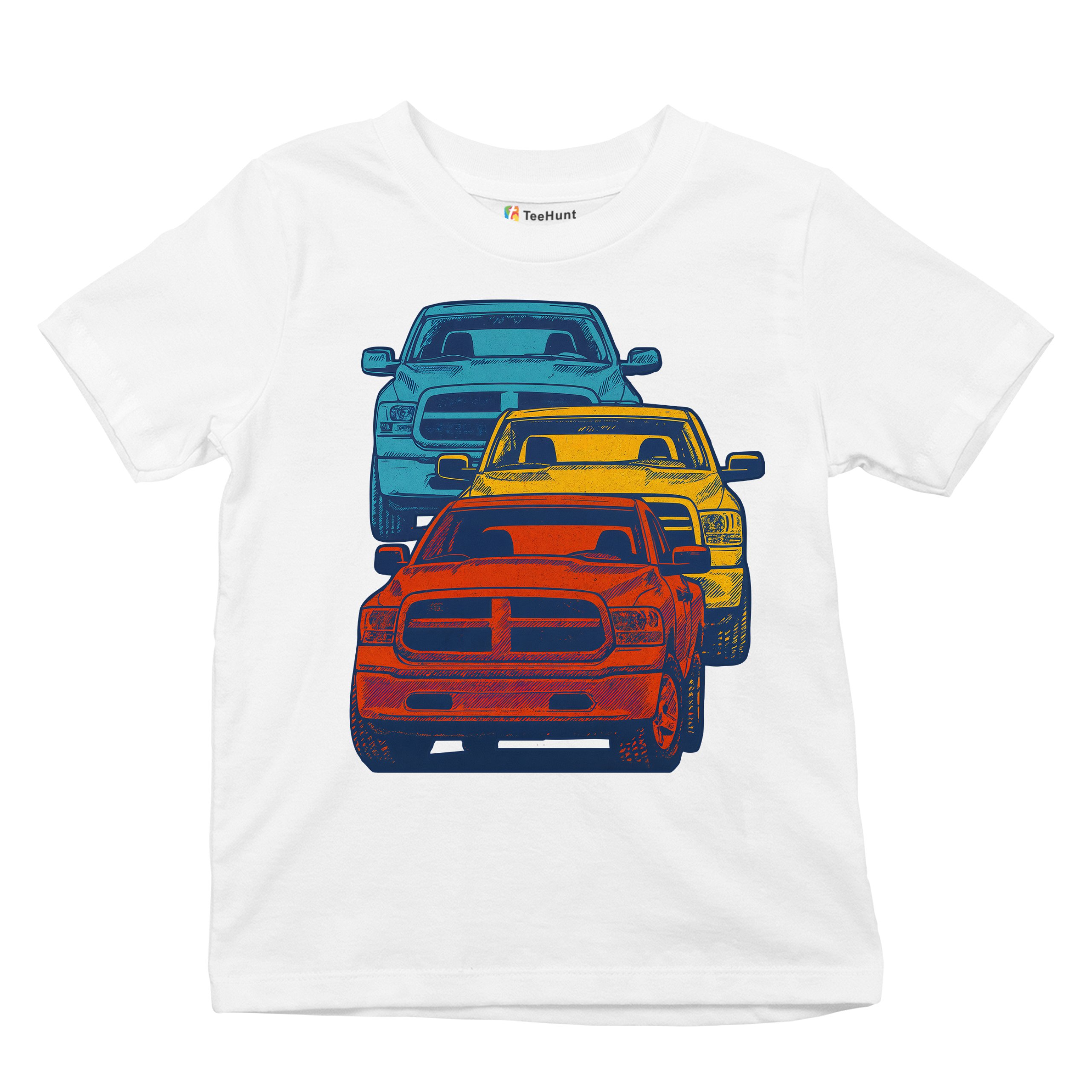 American Pickup Truck Stack Youth T-shirt 4X4 Offroad Power Heavy Duty Kids - Picture 27 of 50