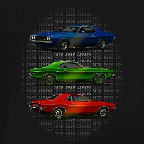 1970 Road Legends Muscle Car Youth T-shirt American Vintage Classic Kids - Picture 4 of 50