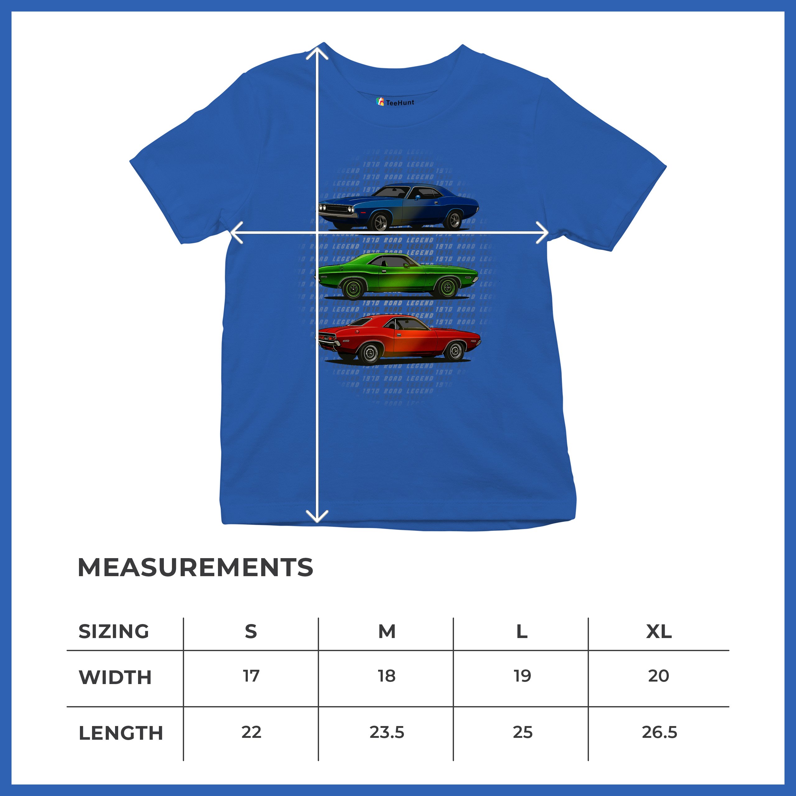1970 Road Legends Muscle Car Youth T-shirt American Vintage Classic Kids - Picture 43 of 50