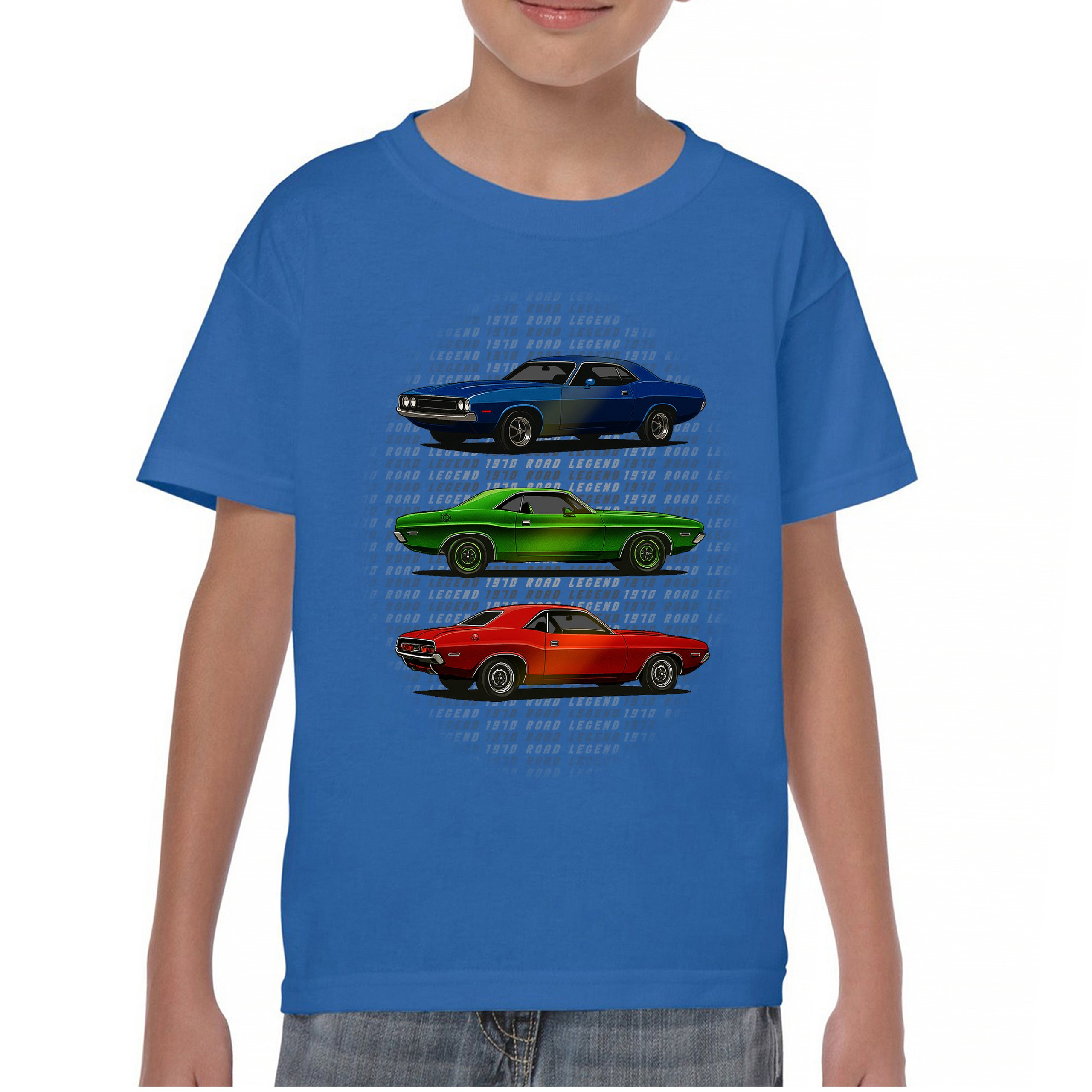 1970 Road Legends Muscle Car Youth T-shirt American Vintage Classic Kids - Picture 37 of 50