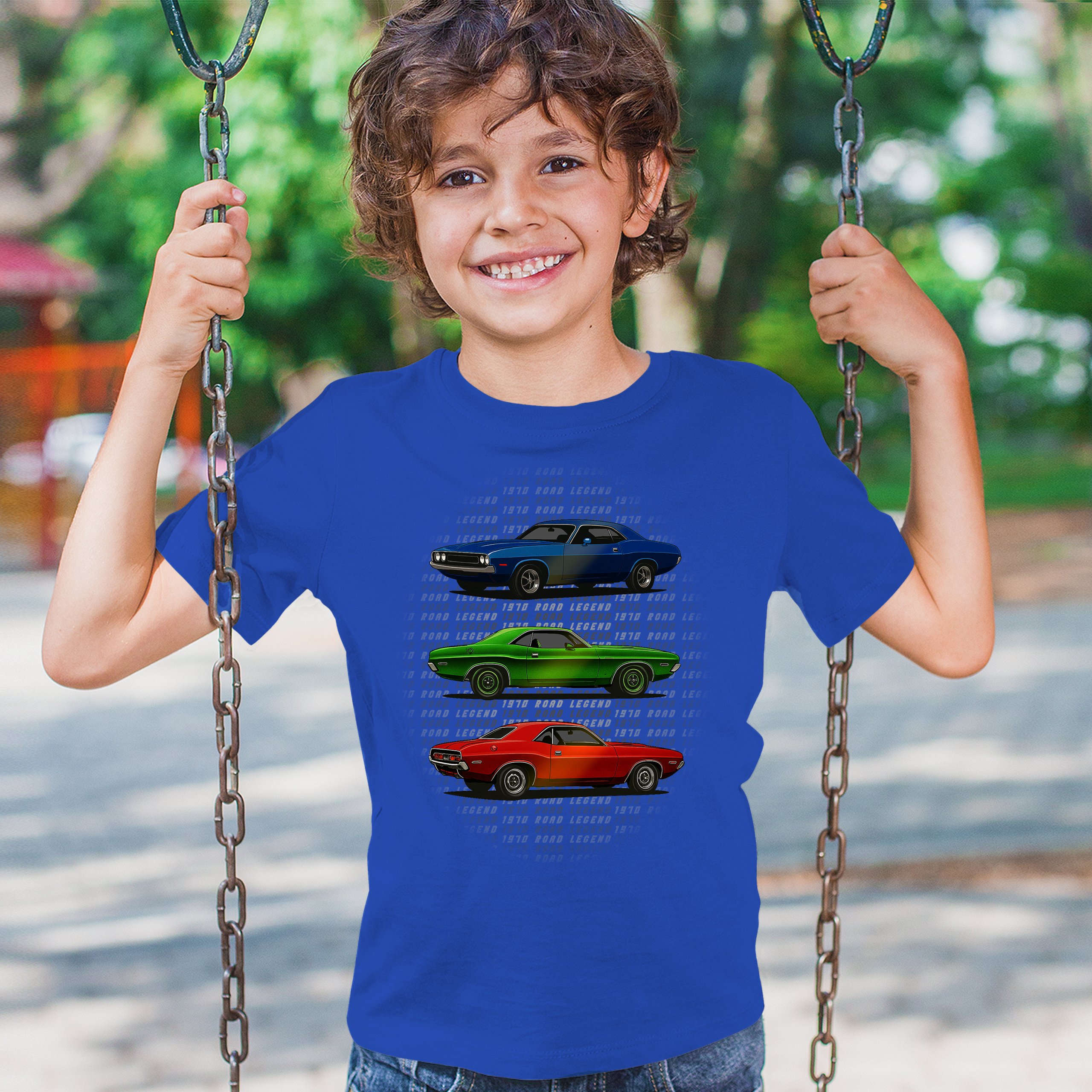 1970 Road Legends Muscle Car Youth T-shirt American Vintage Classic Kids - Picture 40 of 50