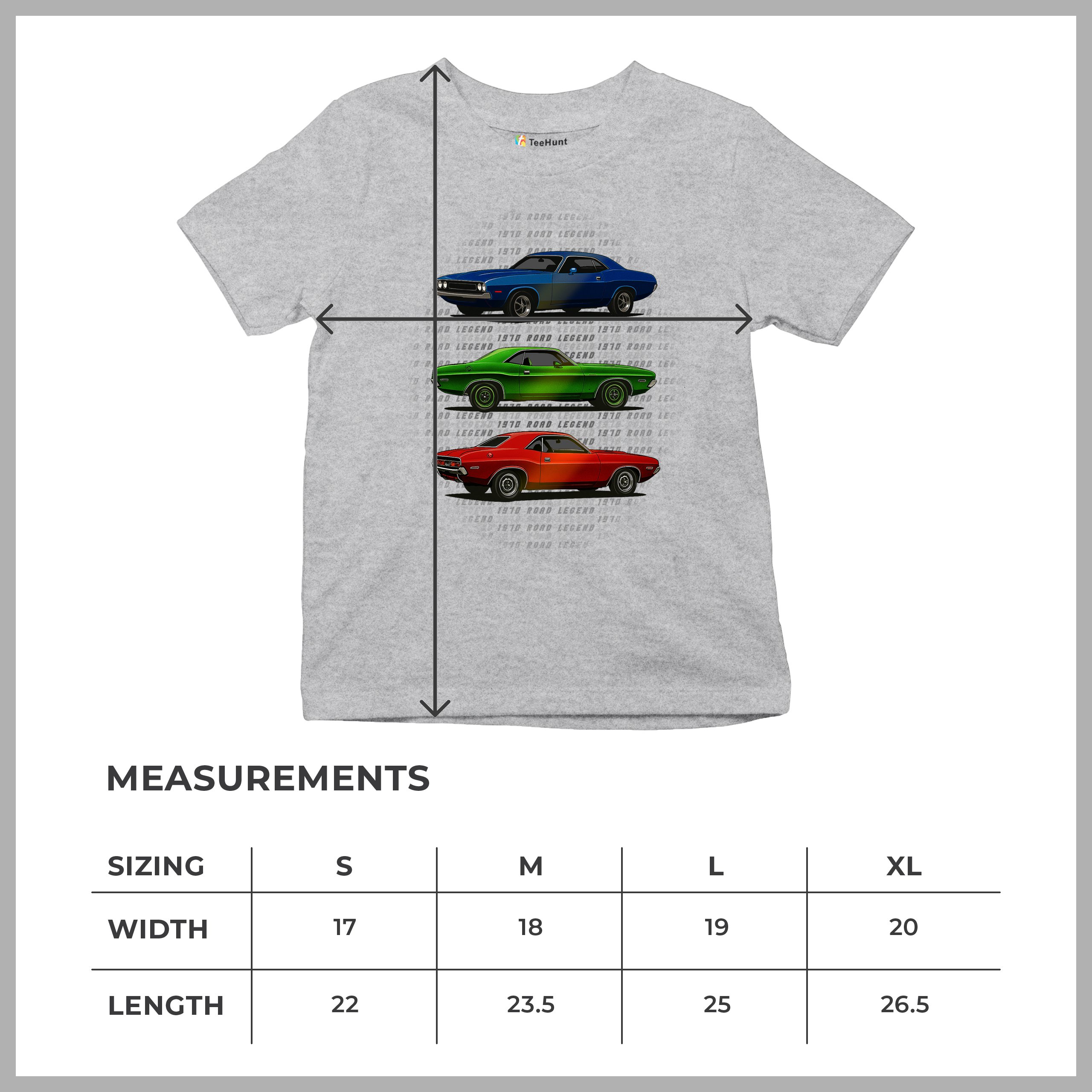 1970 Road Legends Muscle Car Youth T-shirt American Vintage Classic Kids - Picture 15 of 50