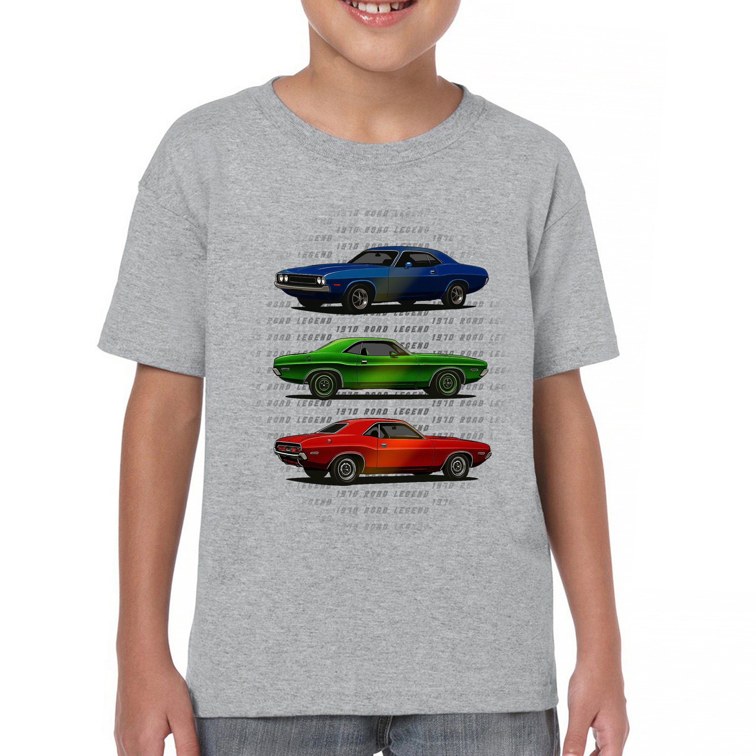 1970 Road Legends Muscle Car Youth T-shirt American Vintage Classic Kids - Picture 9 of 50