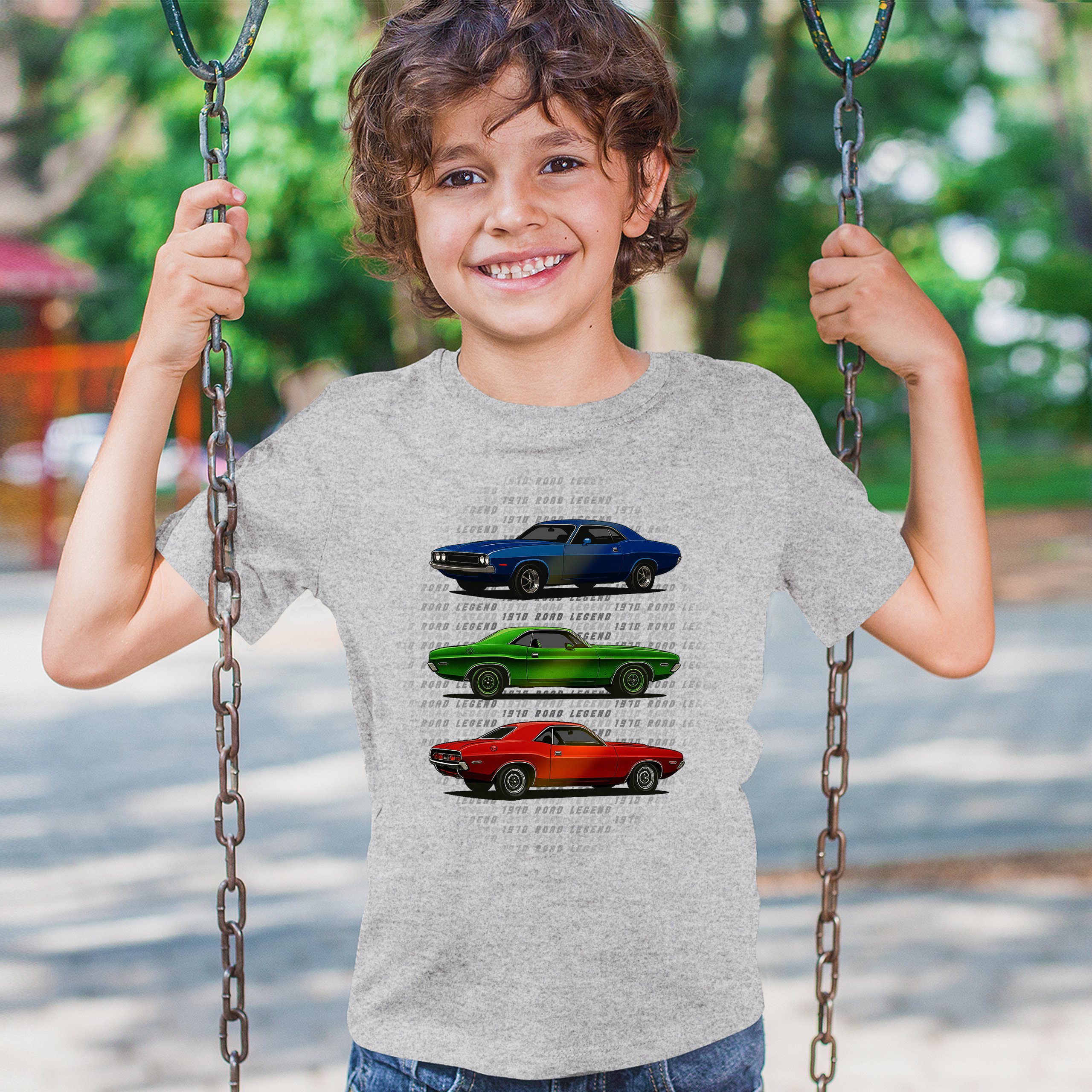 1970 Road Legends Muscle Car Youth T-shirt American Vintage Classic Kids - Picture 12 of 50