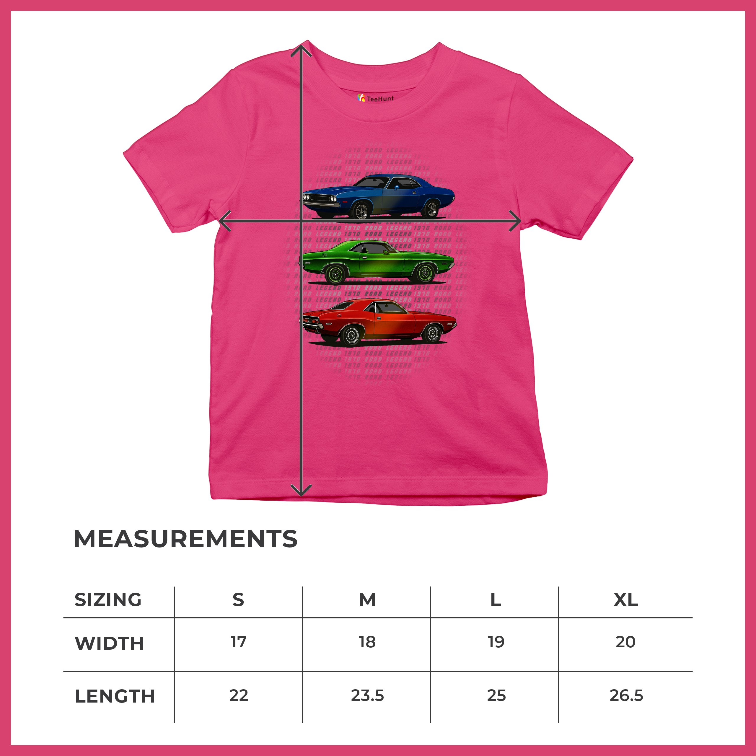 1970 Road Legends Muscle Car Youth T-shirt American Vintage Classic Kids - Picture 50 of 50