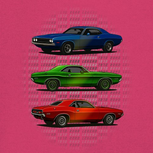 1970 Road Legends Muscle Car Youth T-shirt American Vintage Classic Kids - Picture 46 of 50