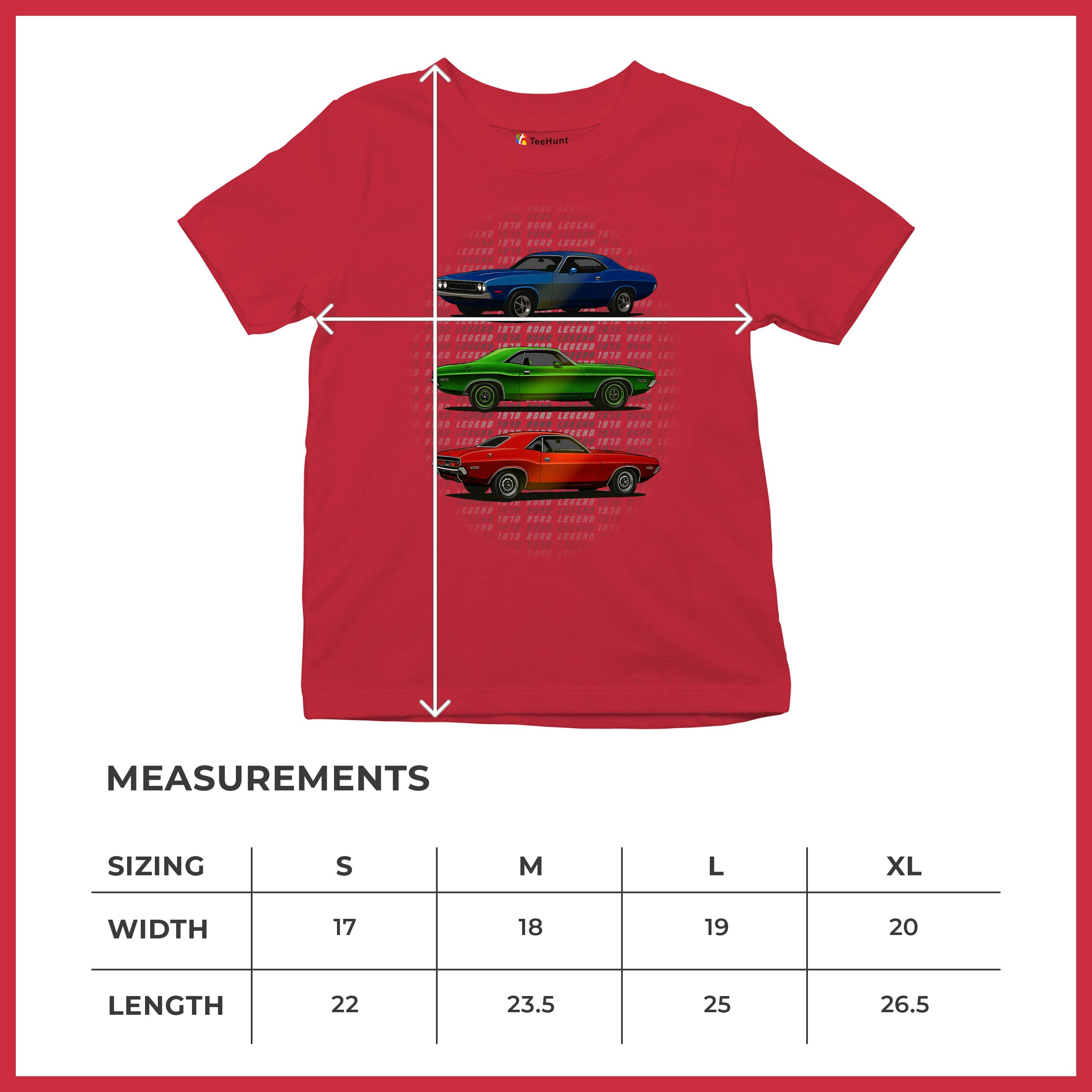 1970 Road Legends Muscle Car Youth T-shirt American Vintage Classic Kids - Picture 22 of 50